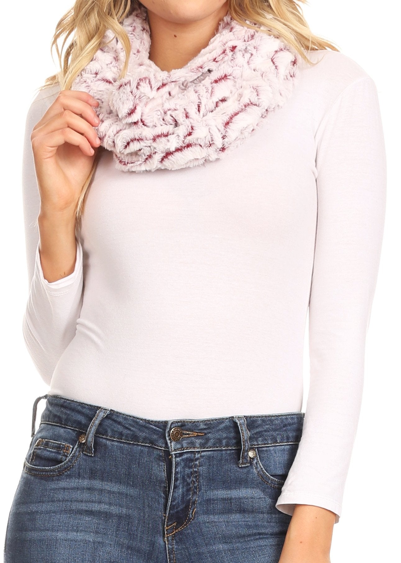 Sakkas Abhy Soft Fall Winter Furry Infinity Wrap Scarf - Concordia Style Boutique