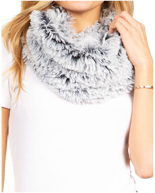 Sakkas Abir Soft Furry Reversible Short Twist Wrap Around Infinity Scarf - Concordia Style Boutique