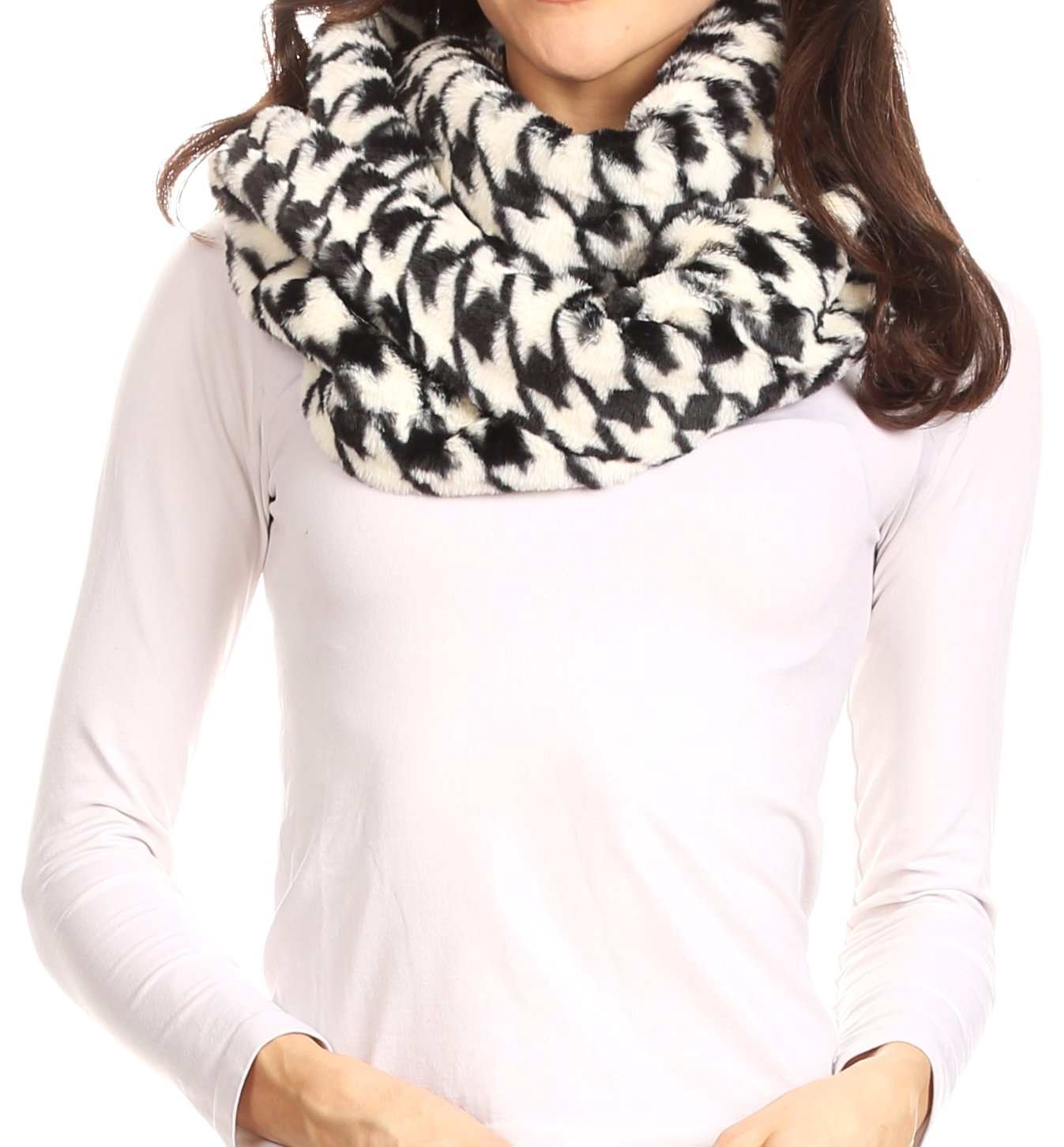 Sakkas Abir Soft Furry Reversible Short Twist Wrap Around Infinity Scarf - Concordia Style Boutique