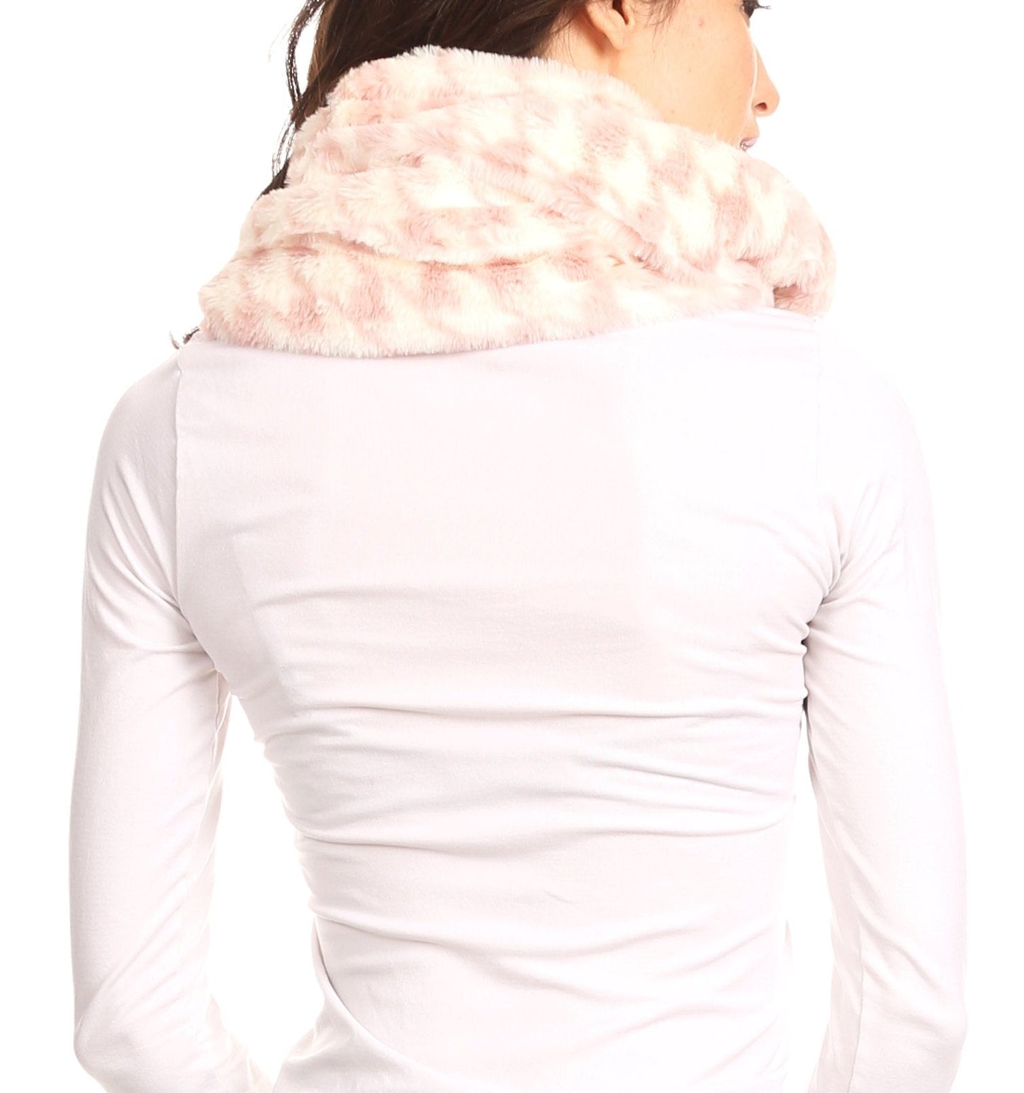 Sakkas Abir Soft Furry Reversible Short Twist Wrap Around Infinity Scarf - Concordia Style Boutique