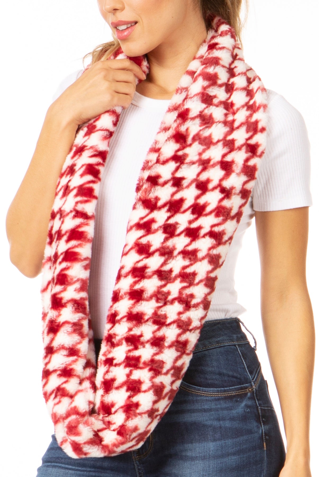 Sakkas Abir Soft Furry Reversible Short Twist Wrap Around Infinity Scarf - Concordia Style Boutique