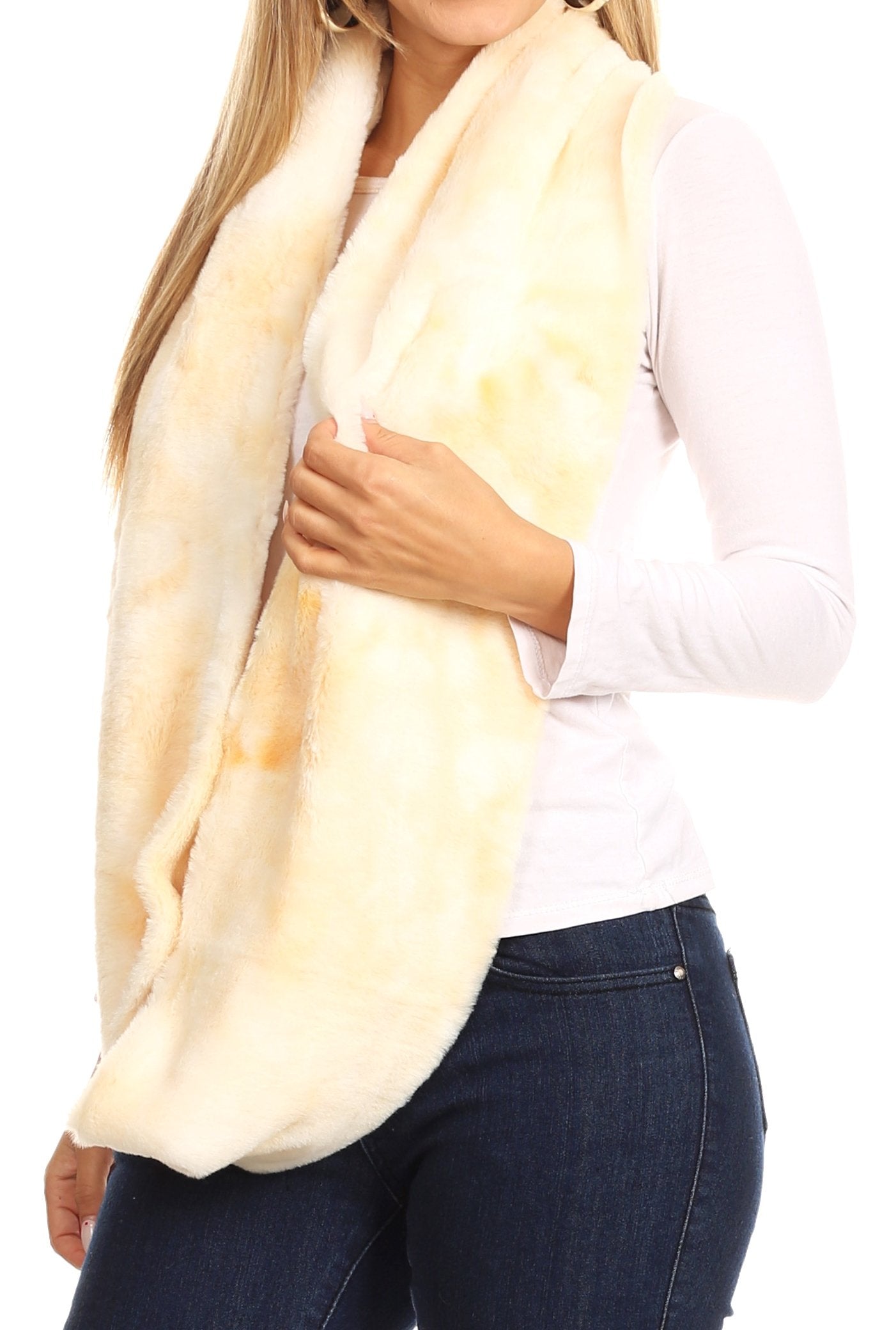 Sakkas Abir Soft Furry Reversible Short Twist Wrap Around Infinity Scarf - Concordia Style Boutique