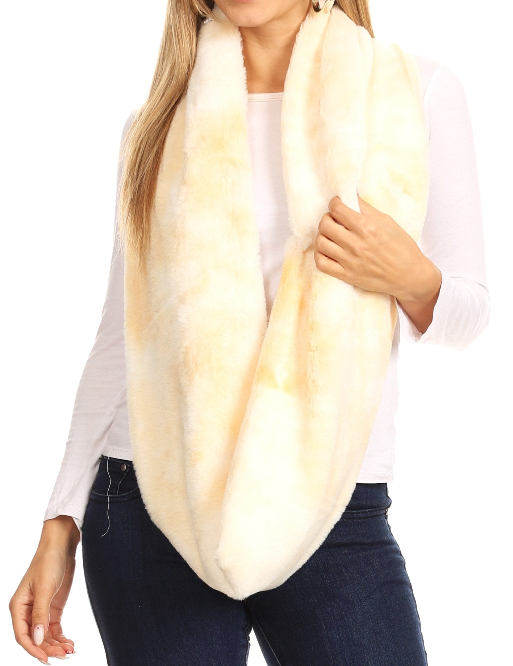 Sakkas Abir Soft Furry Reversible Short Twist Wrap Around Infinity Scarf - Concordia Style Boutique