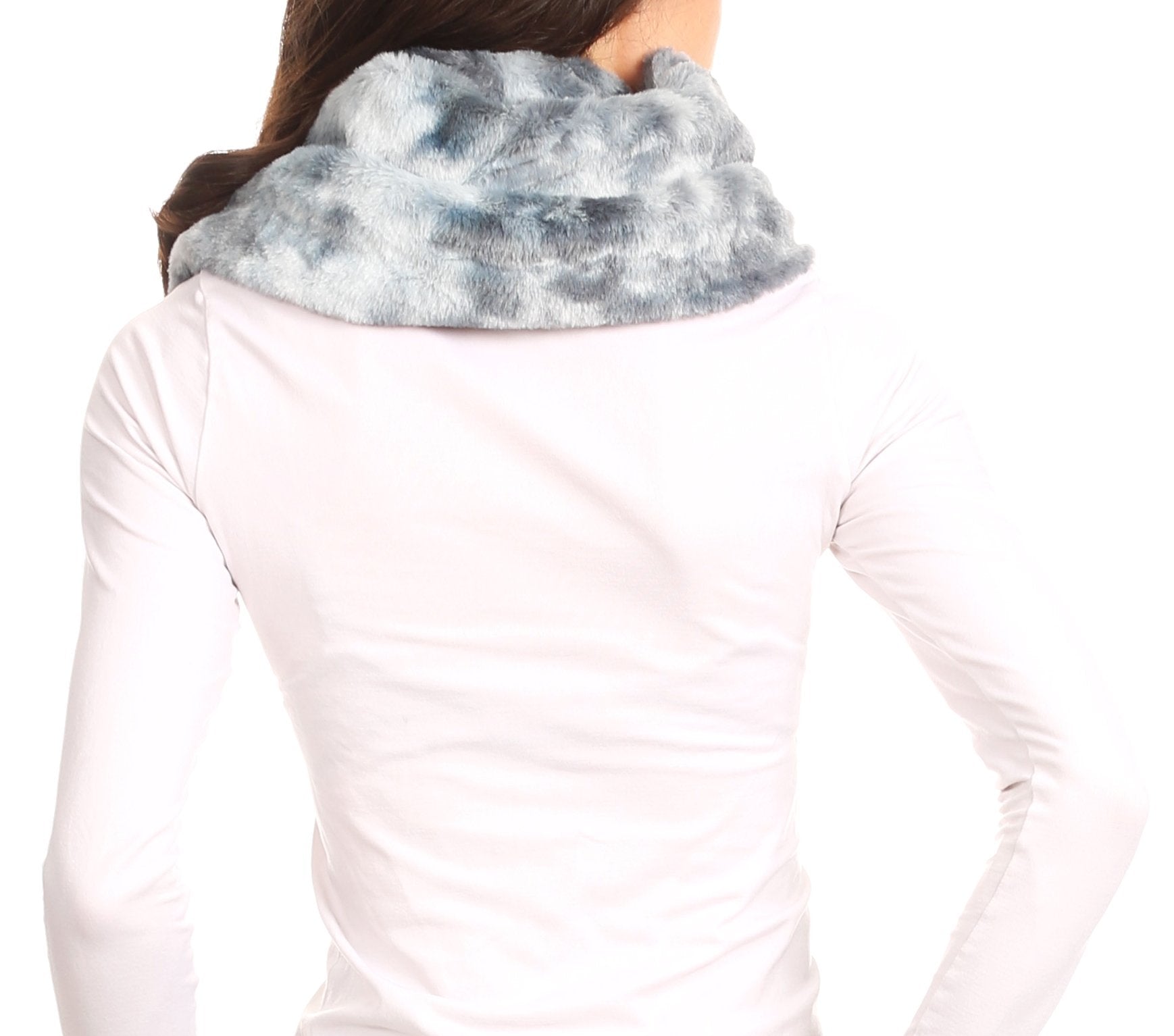 Sakkas Abir Soft Furry Reversible Short Twist Wrap Around Infinity Scarf - Concordia Style Boutique