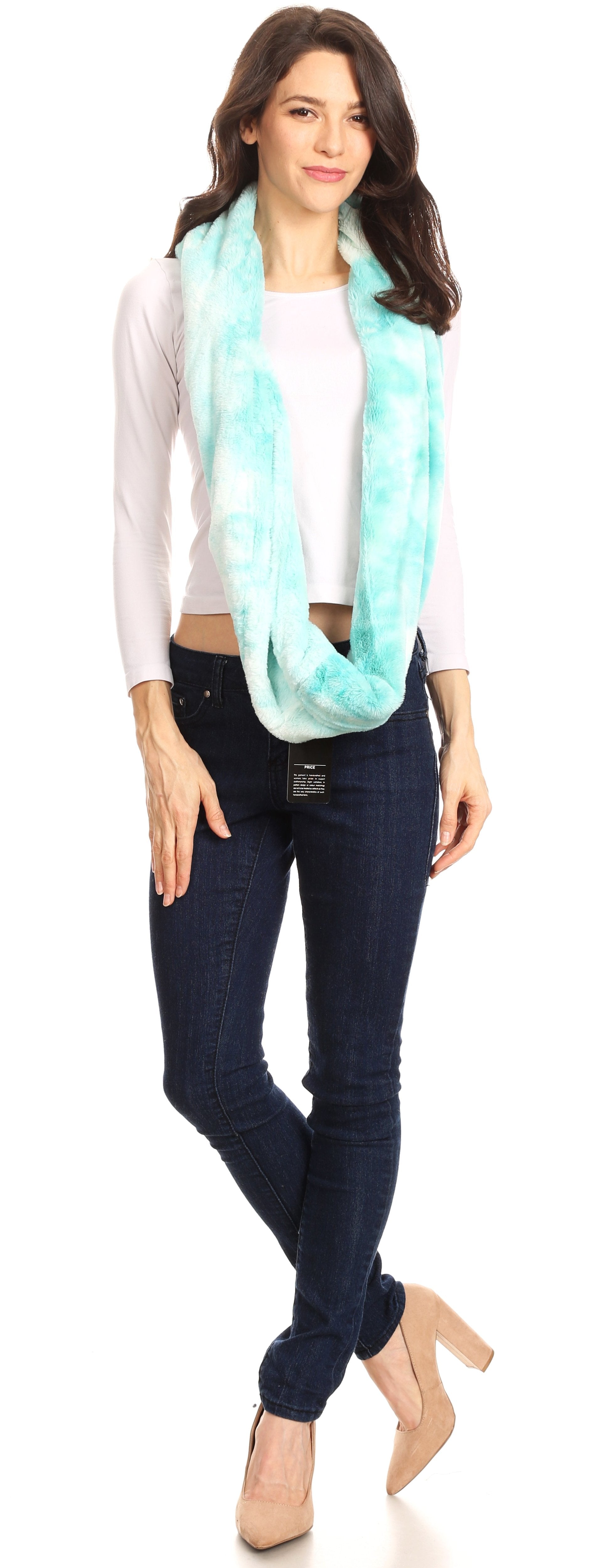 Sakkas Abir Soft Furry Reversible Short Twist Wrap Around Infinity Scarf - Concordia Style Boutique