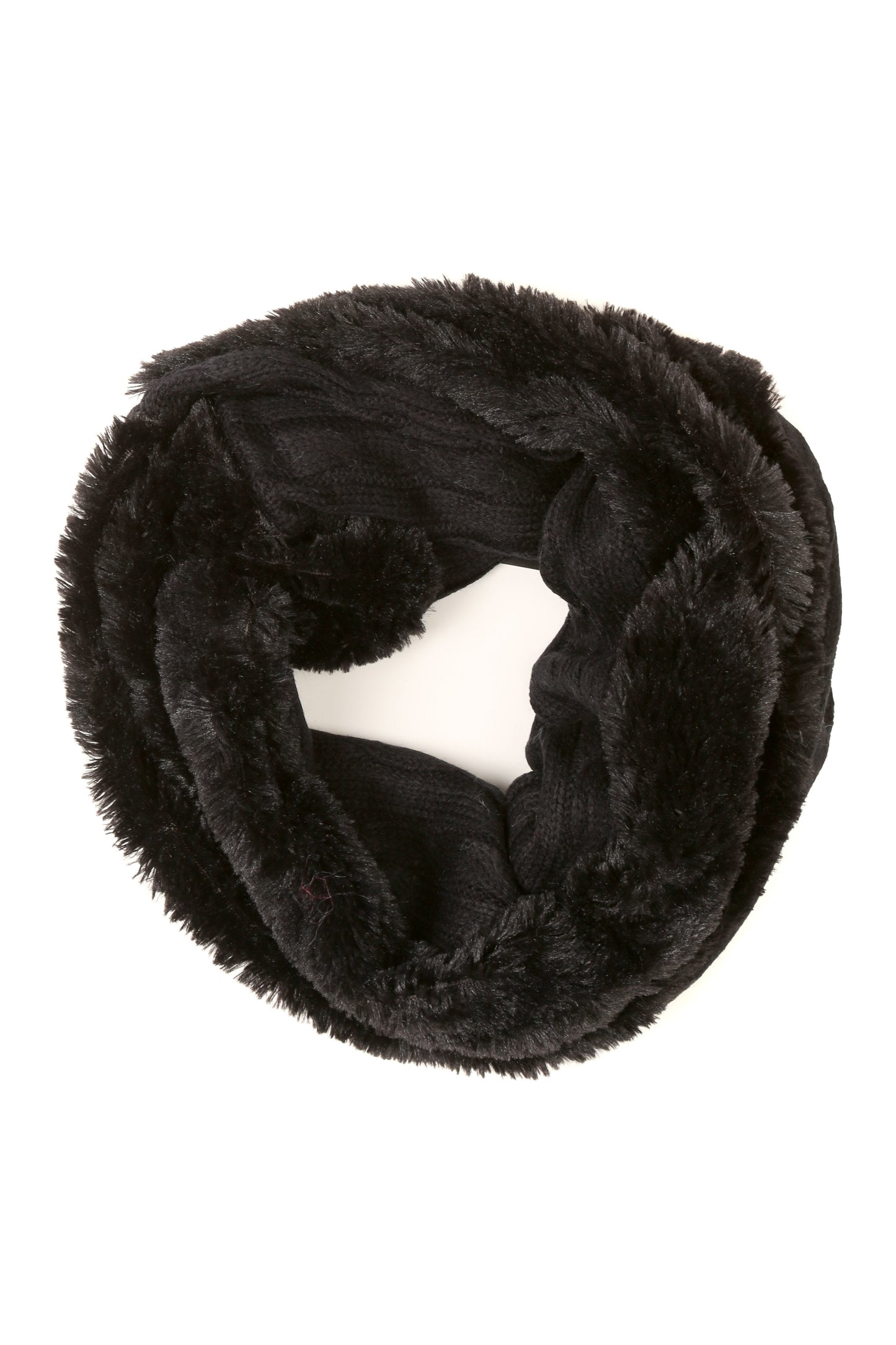 Sakkas Abir Soft Furry Reversible Short Twist Wrap Around Infinity Scarf - Concordia Style Boutique