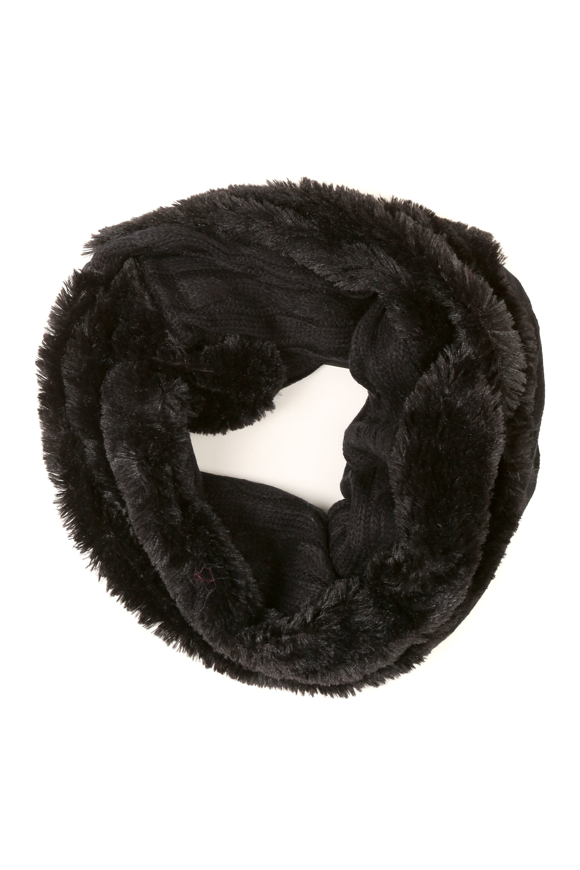 Sakkas Abir Soft Furry Reversible Short Twist Wrap Around Infinity Scarf - Concordia Style Boutique