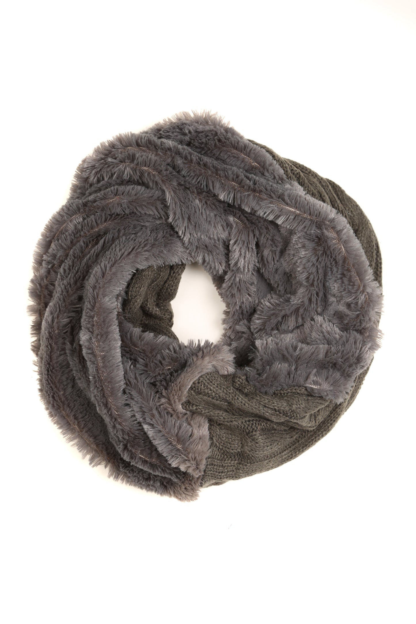Sakkas Abir Soft Furry Reversible Short Twist Wrap Around Infinity Scarf - Concordia Style Boutique