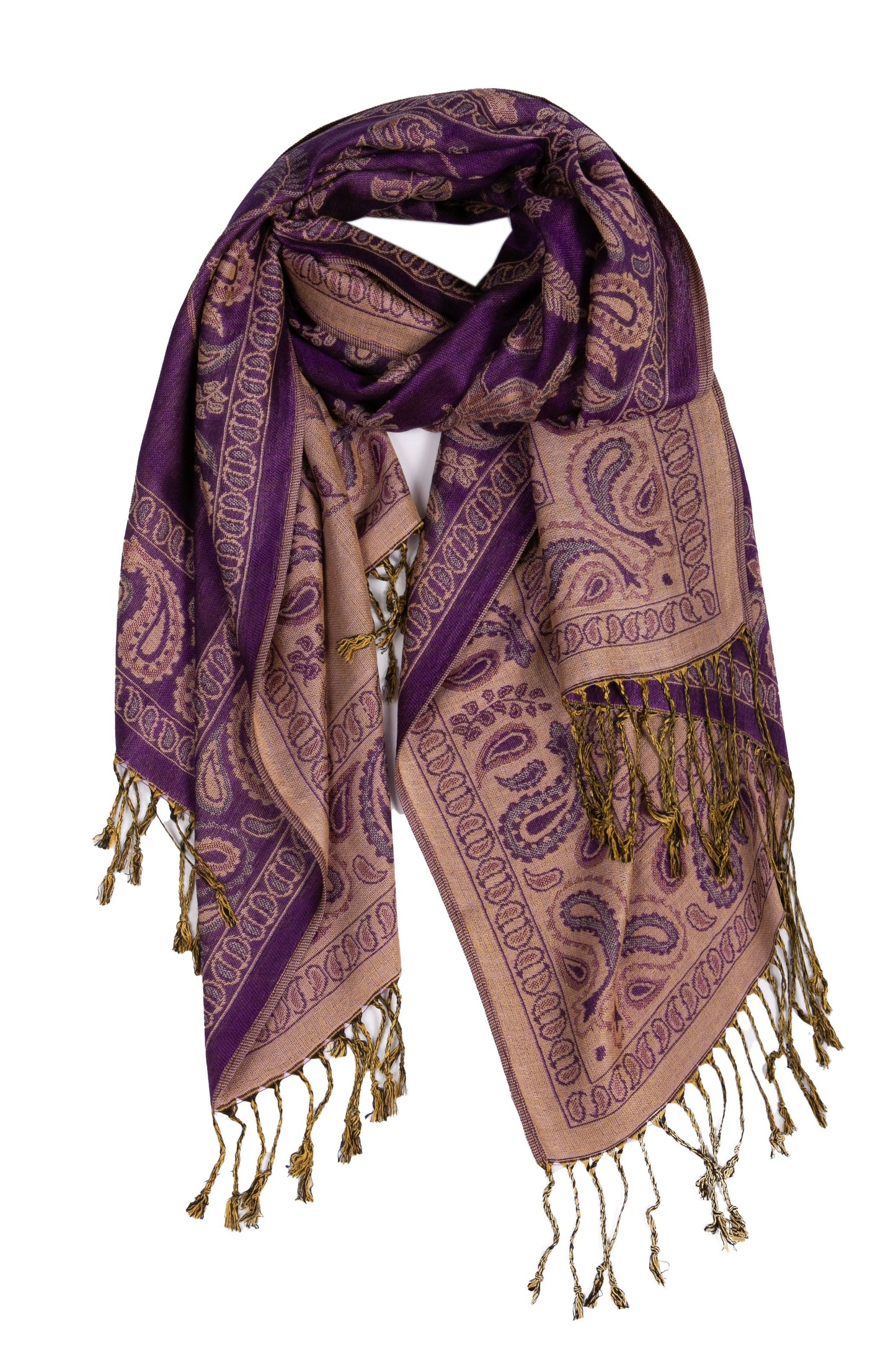 Sakkas Gianna Women's Silky Soft Reversible Floral Woven Pashmina Scarf Shawl Wrap - Concordia Style Boutique