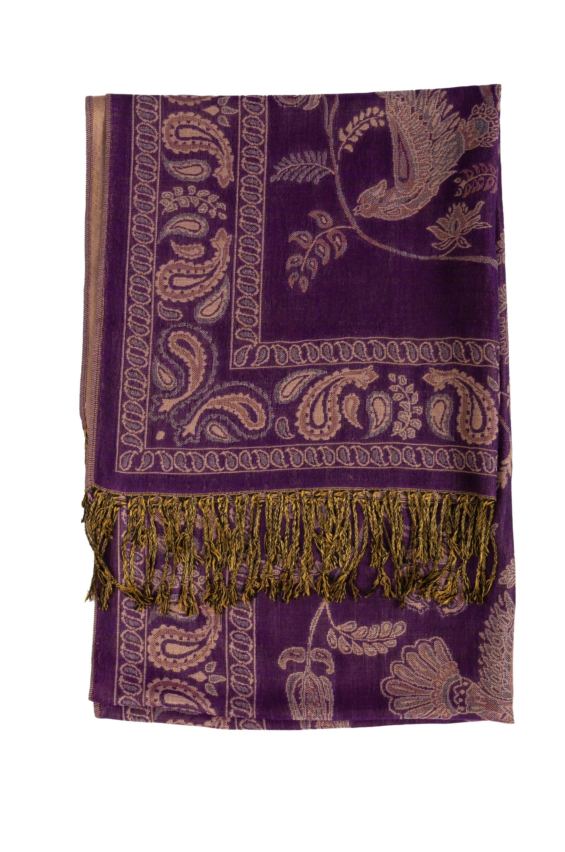 Sakkas Gianna Women's Silky Soft Reversible Floral Woven Pashmina Scarf Shawl Wrap - Concordia Style Boutique