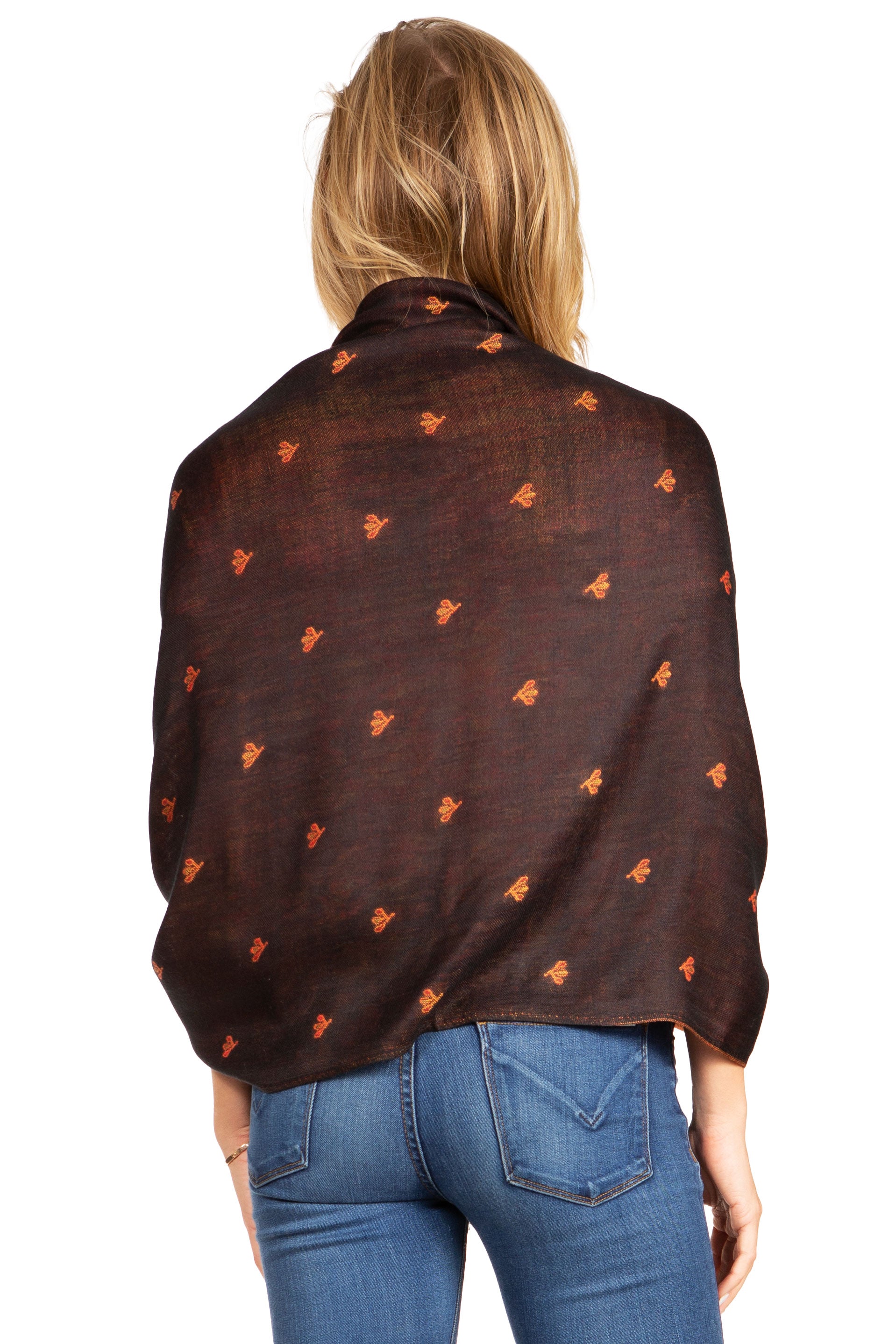 Sakkas Gianna Women's Silky Soft Reversible Floral Woven Pashmina Scarf Shawl Wrap - Concordia Style Boutique