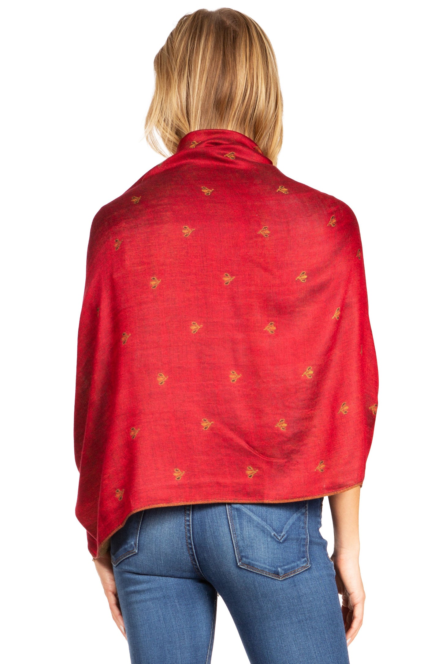Sakkas Gianna Women's Silky Soft Reversible Floral Woven Pashmina Scarf Shawl Wrap - Concordia Style Boutique