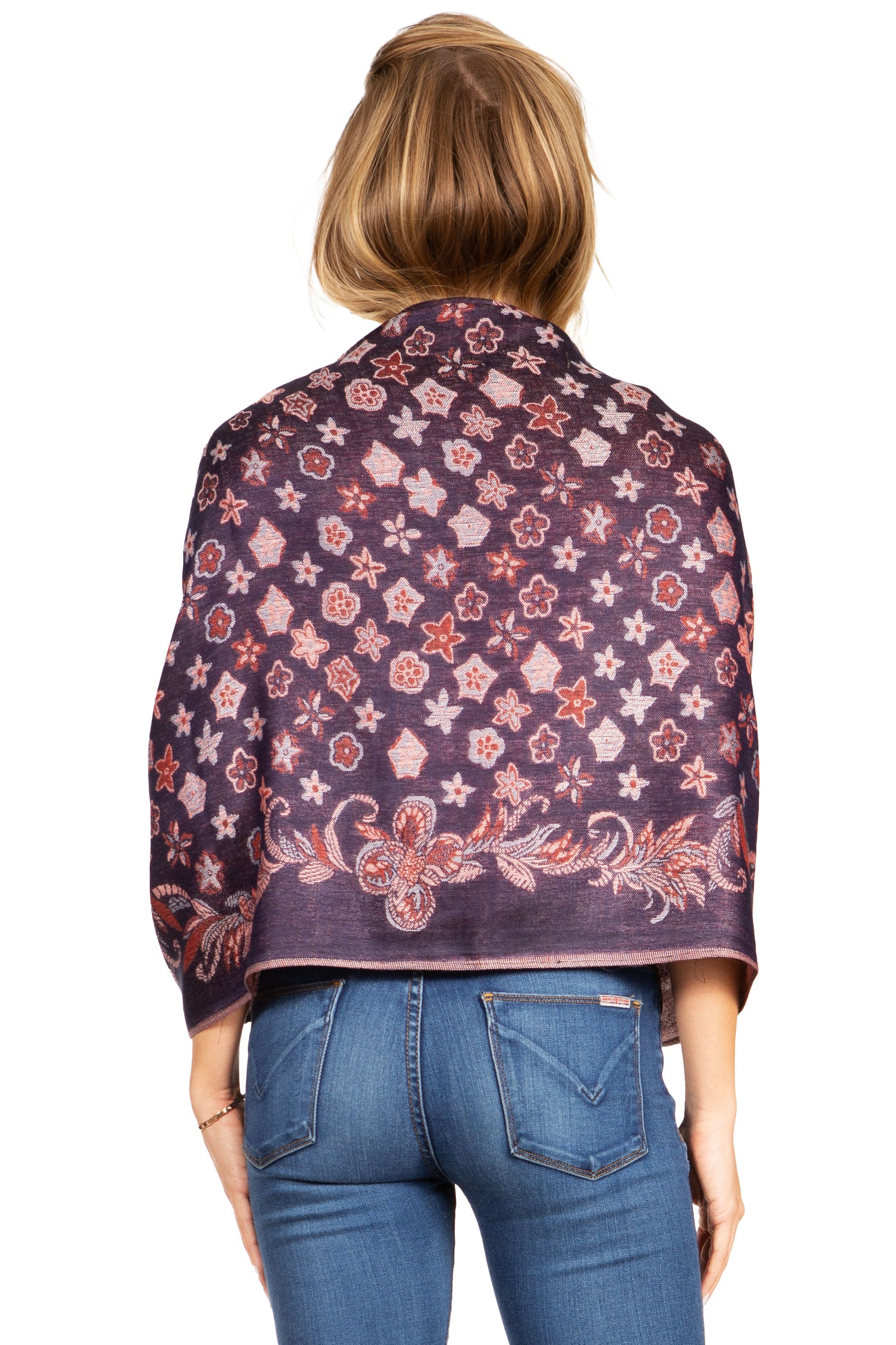 Sakkas Alessa Women's Silky Soft Reversible PaisleyPrint Pashmina Scarf Shawl Wrap - Concordia Style Boutique