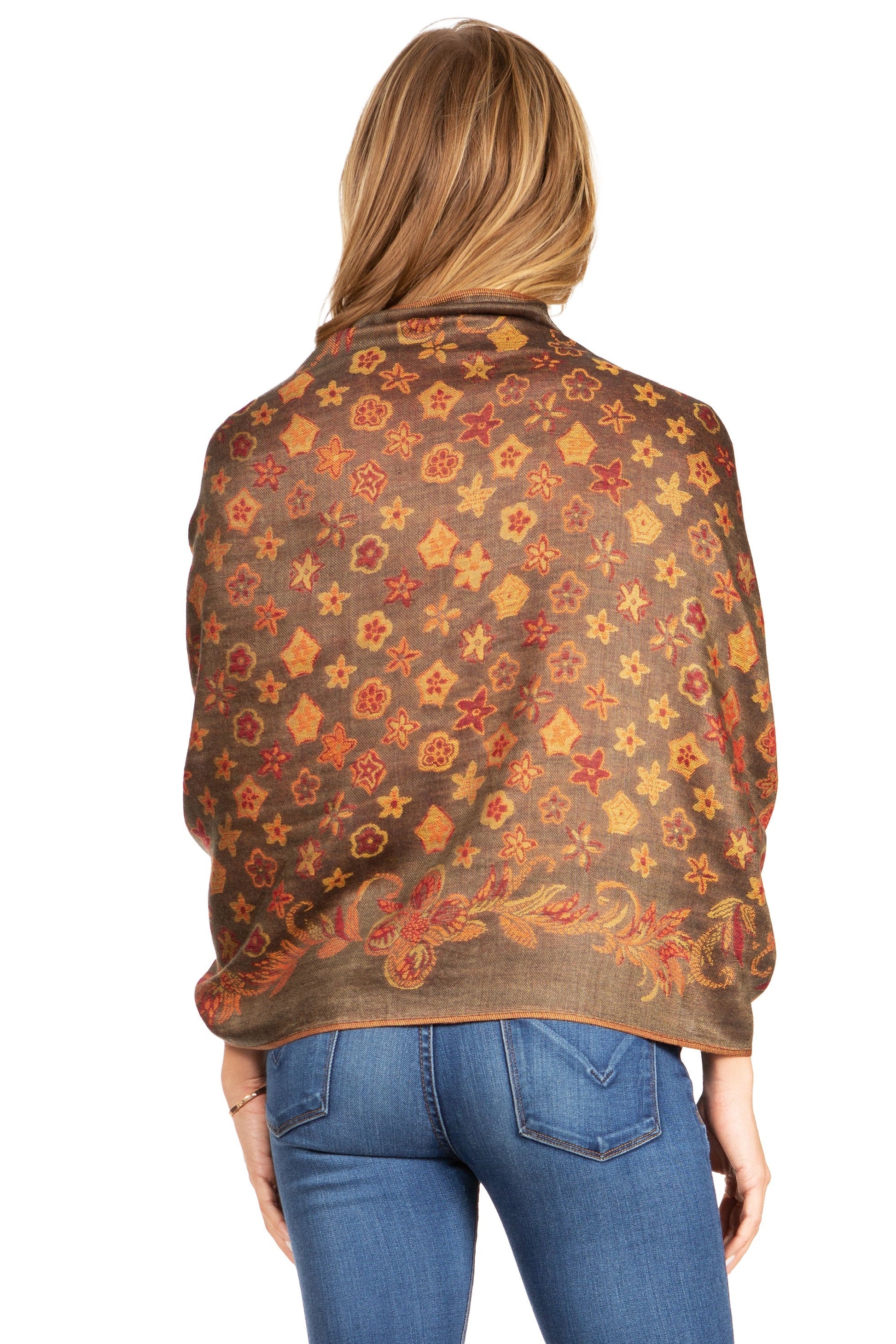Sakkas Alessa Women's Silky Soft Reversible PaisleyPrint Pashmina Scarf Shawl Wrap - Concordia Style Boutique