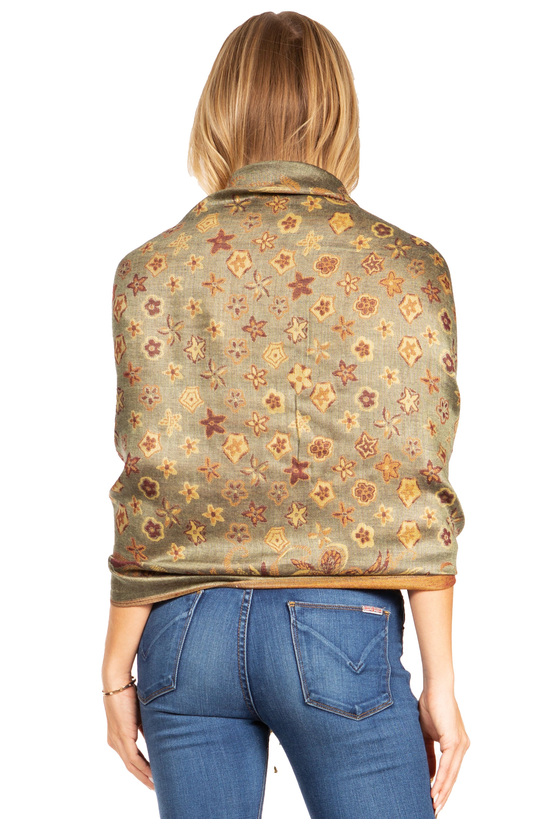 Sakkas Alessa Women's Silky Soft Reversible PaisleyPrint Pashmina Scarf Shawl Wrap - Concordia Style Boutique