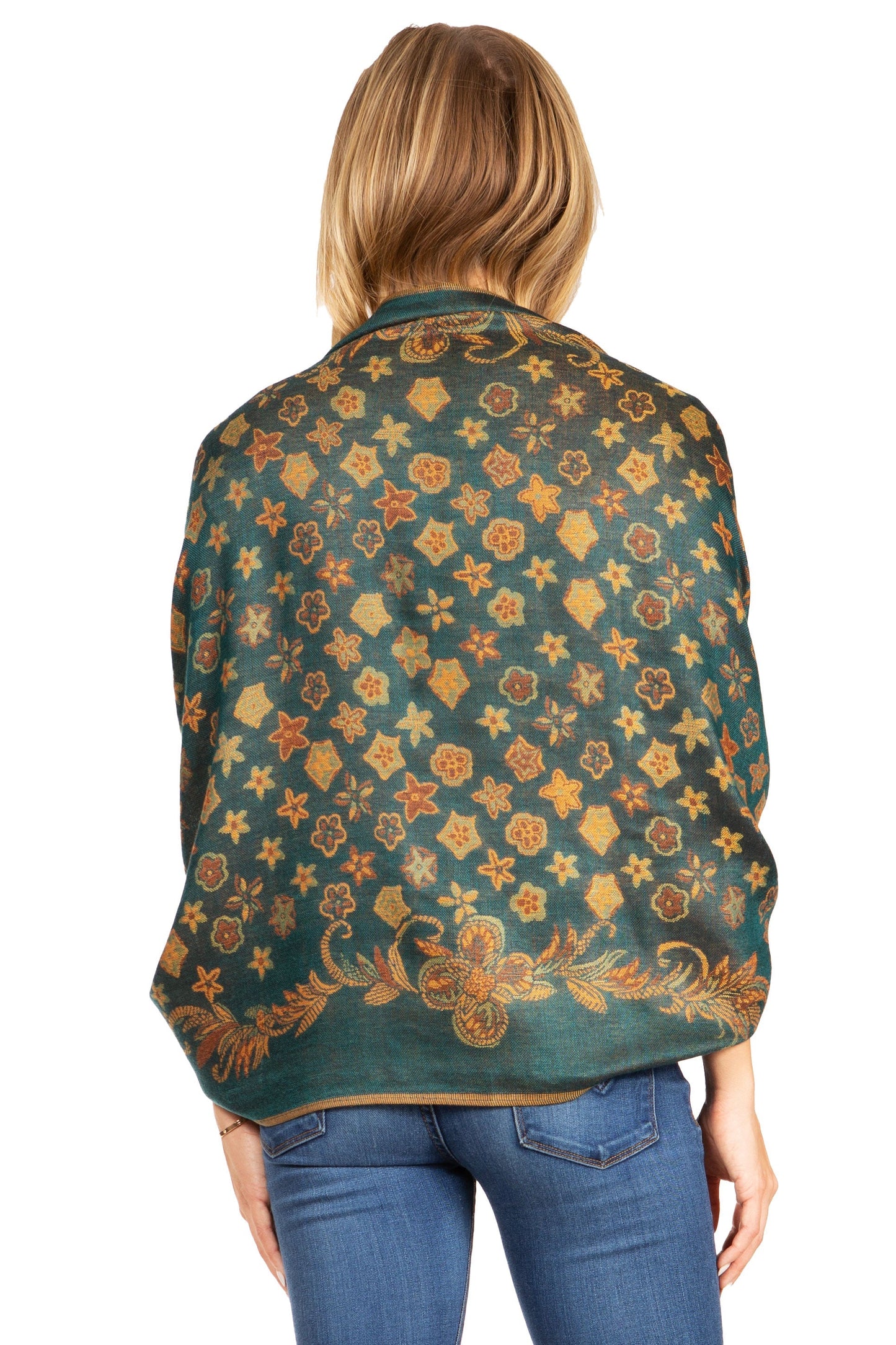 Sakkas Alessa Women's Silky Soft Reversible PaisleyPrint Pashmina Scarf Shawl Wrap - Concordia Style Boutique