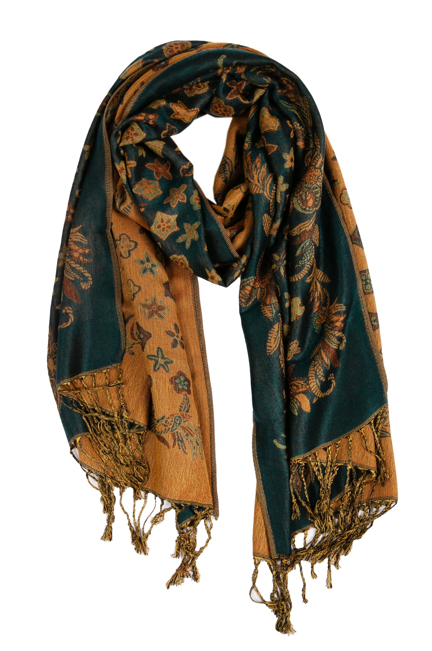 Sakkas Alessa Women's Silky Soft Reversible PaisleyPrint Pashmina Scarf Shawl Wrap - Concordia Style Boutique