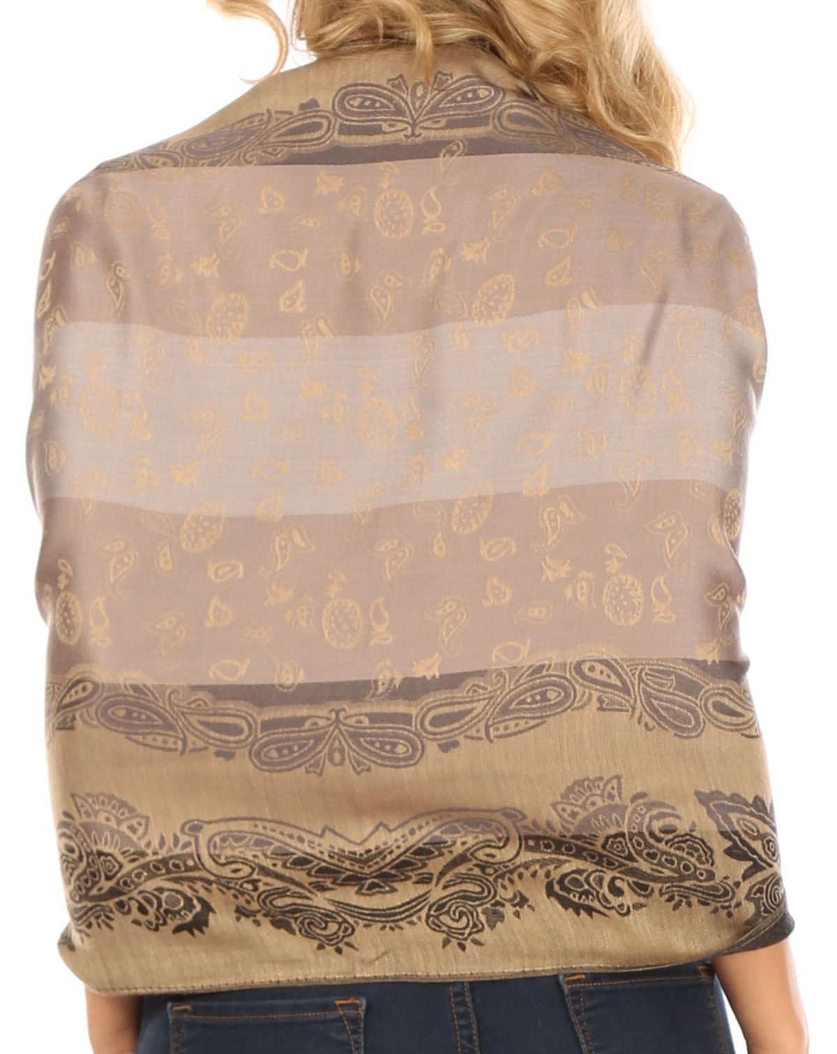 Sakkas Alessa Women's Silky Soft Reversible PaisleyPrint Pashmina Scarf Shawl Wrap - Concordia Style Boutique