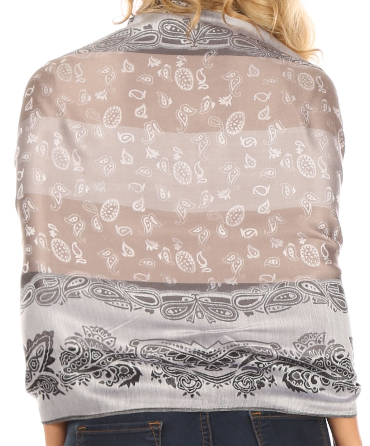 Sakkas Alessa Women's Silky Soft Reversible PaisleyPrint Pashmina Scarf Shawl Wrap - Concordia Style Boutique