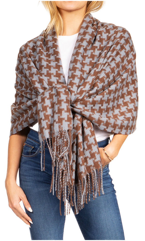 Sakkas Martinna Women's Winter Warm Super Soft and Light Pattern Shawl Scarf Wrap - Concordia Style Boutique