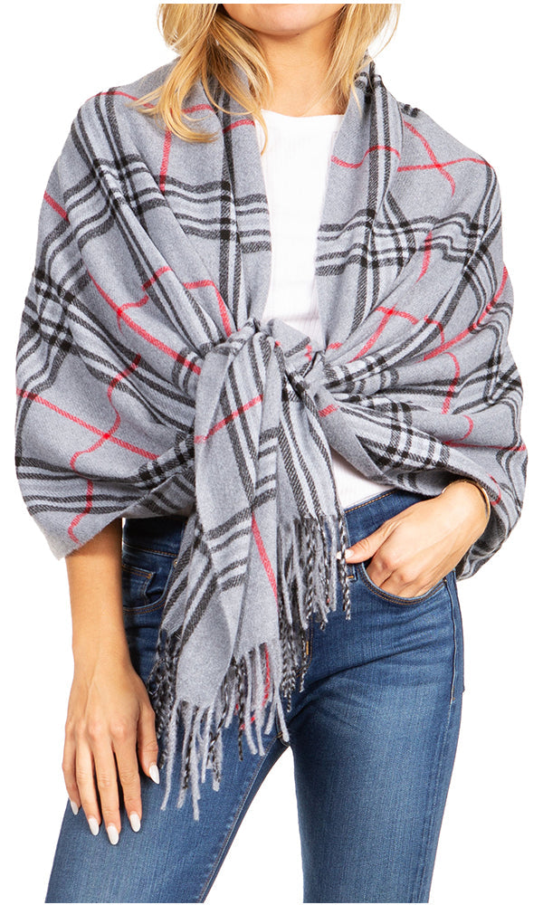Sakkas Martinna Women's Winter Warm Super Soft and Light Pattern Shawl Scarf Wrap - Concordia Style Boutique
