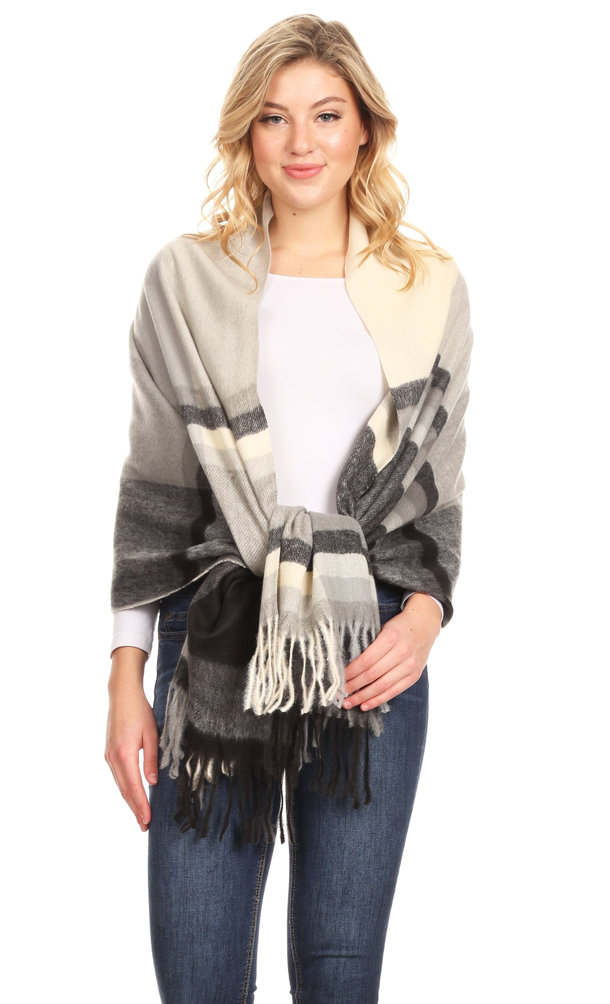 Sakkas Martinna Women's Winter Warm Super Soft and Light Pattern Shawl Scarf Wrap - Concordia Style Boutique