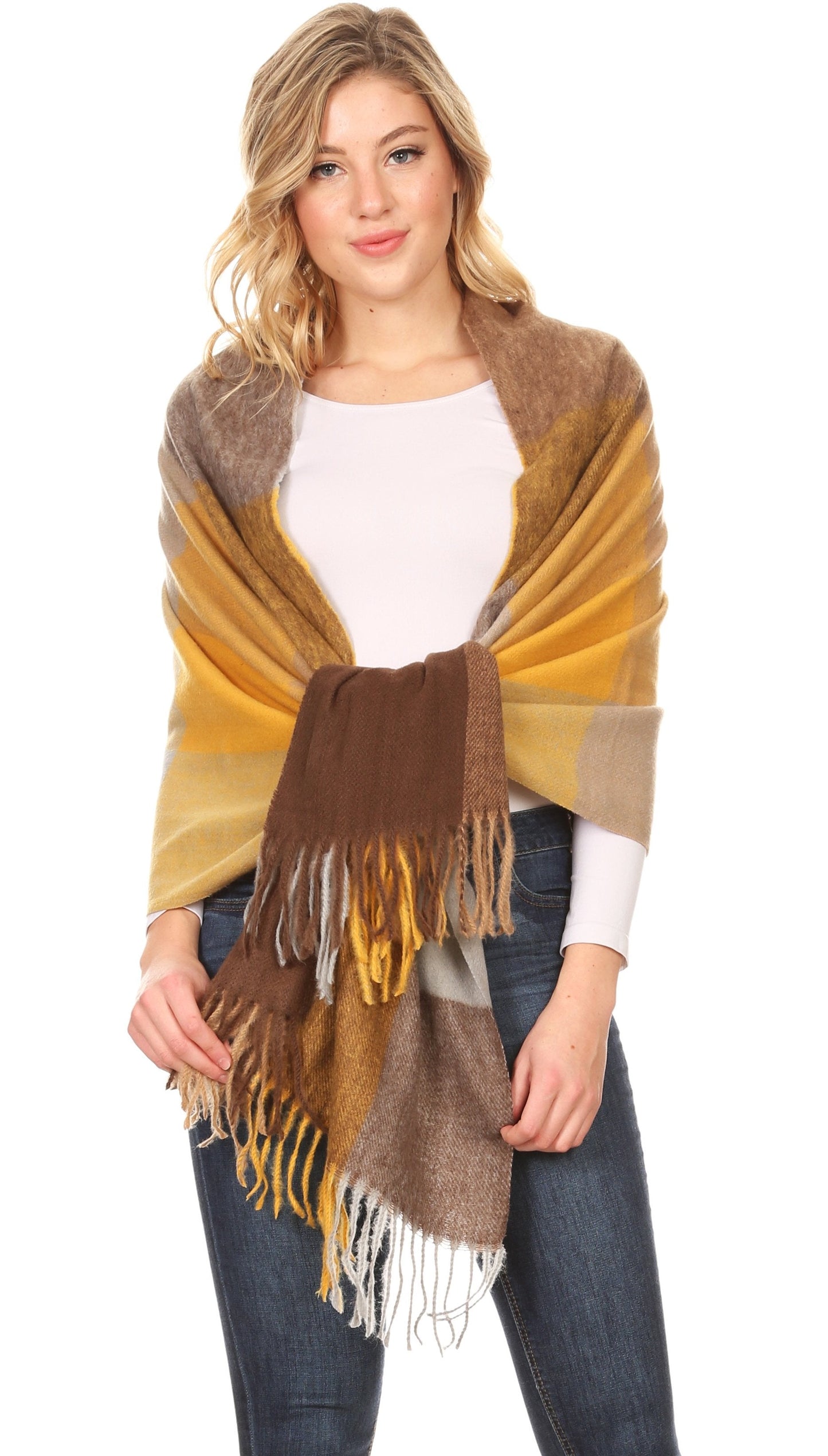 Sakkas Martinna Women's Winter Warm Super Soft and Light Pattern Shawl Scarf Wrap - Concordia Style Boutique