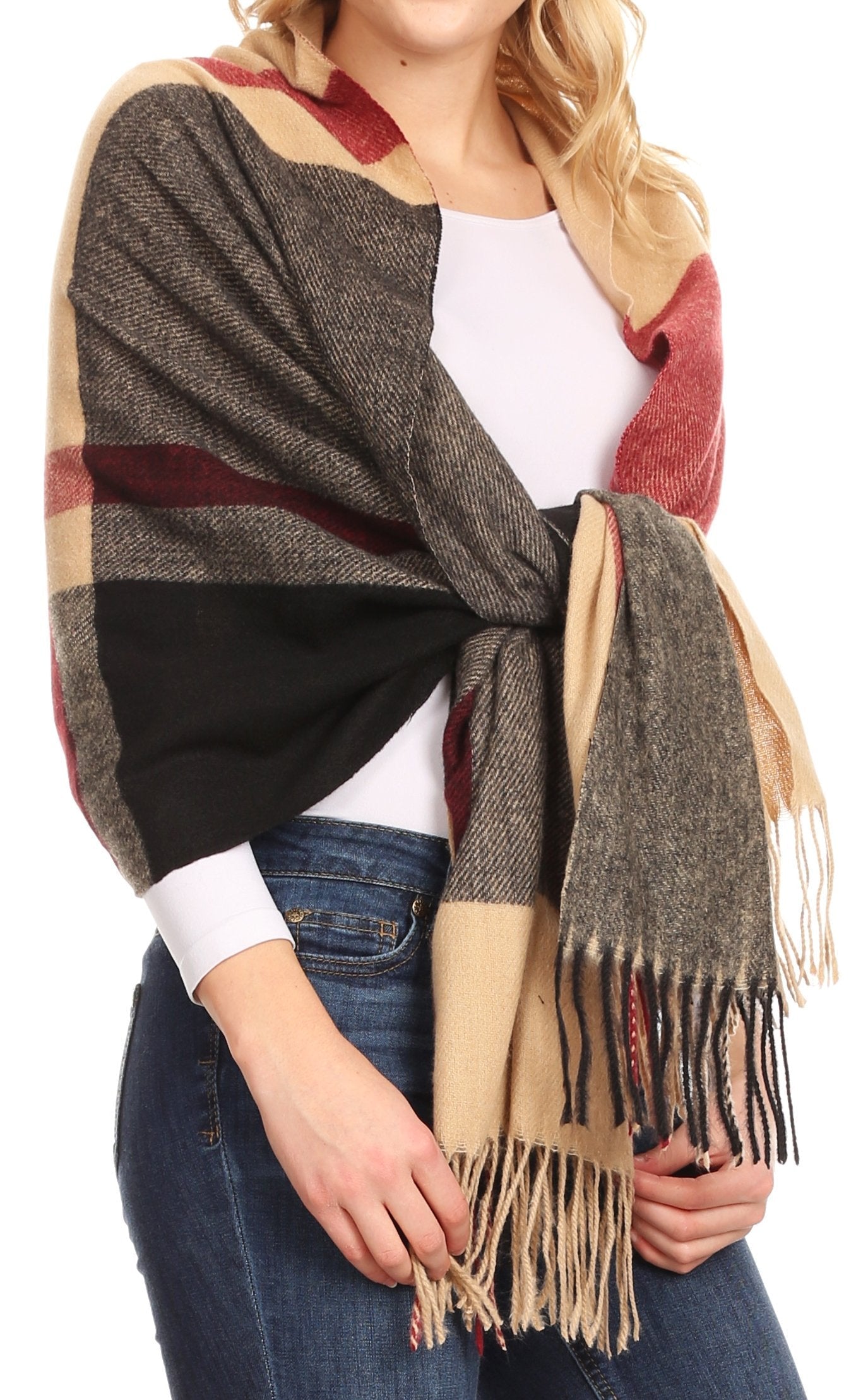 Sakkas Martinna Women's Winter Warm Super Soft and Light Pattern Shawl Scarf Wrap - Concordia Style Boutique