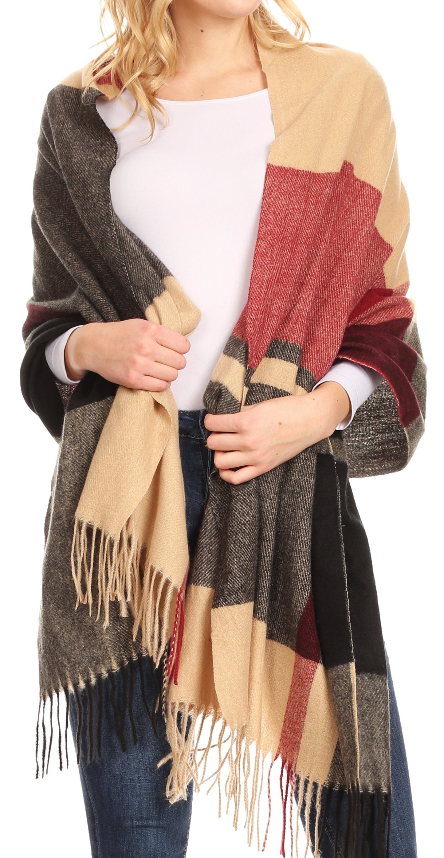 Sakkas Martinna Women's Winter Warm Super Soft and Light Pattern Shawl Scarf Wrap - Concordia Style Boutique