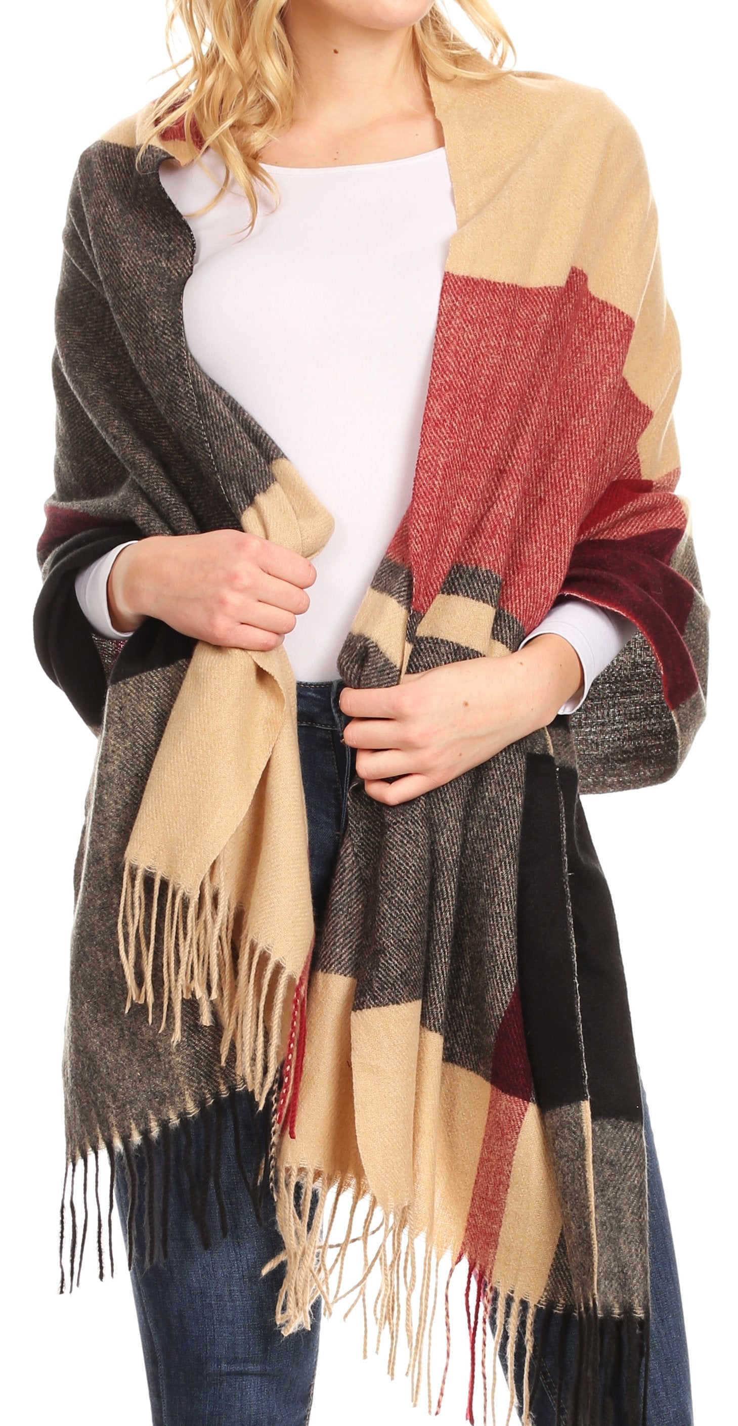 Sakkas Martinna Women's Winter Warm Super Soft and Light Pattern Shawl Scarf Wrap - Concordia Style Boutique