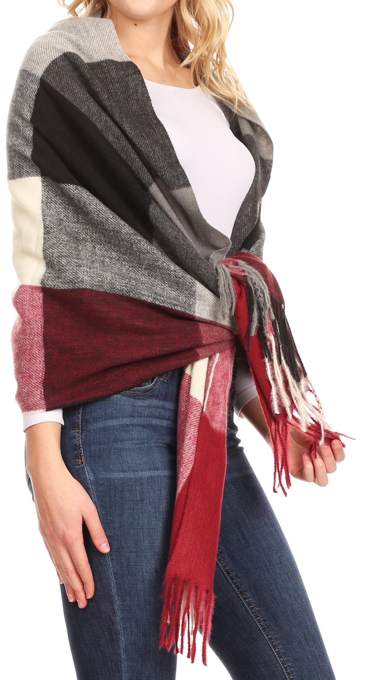 Sakkas Martinna Women's Winter Warm Super Soft and Light Pattern Shawl Scarf Wrap - Concordia Style Boutique