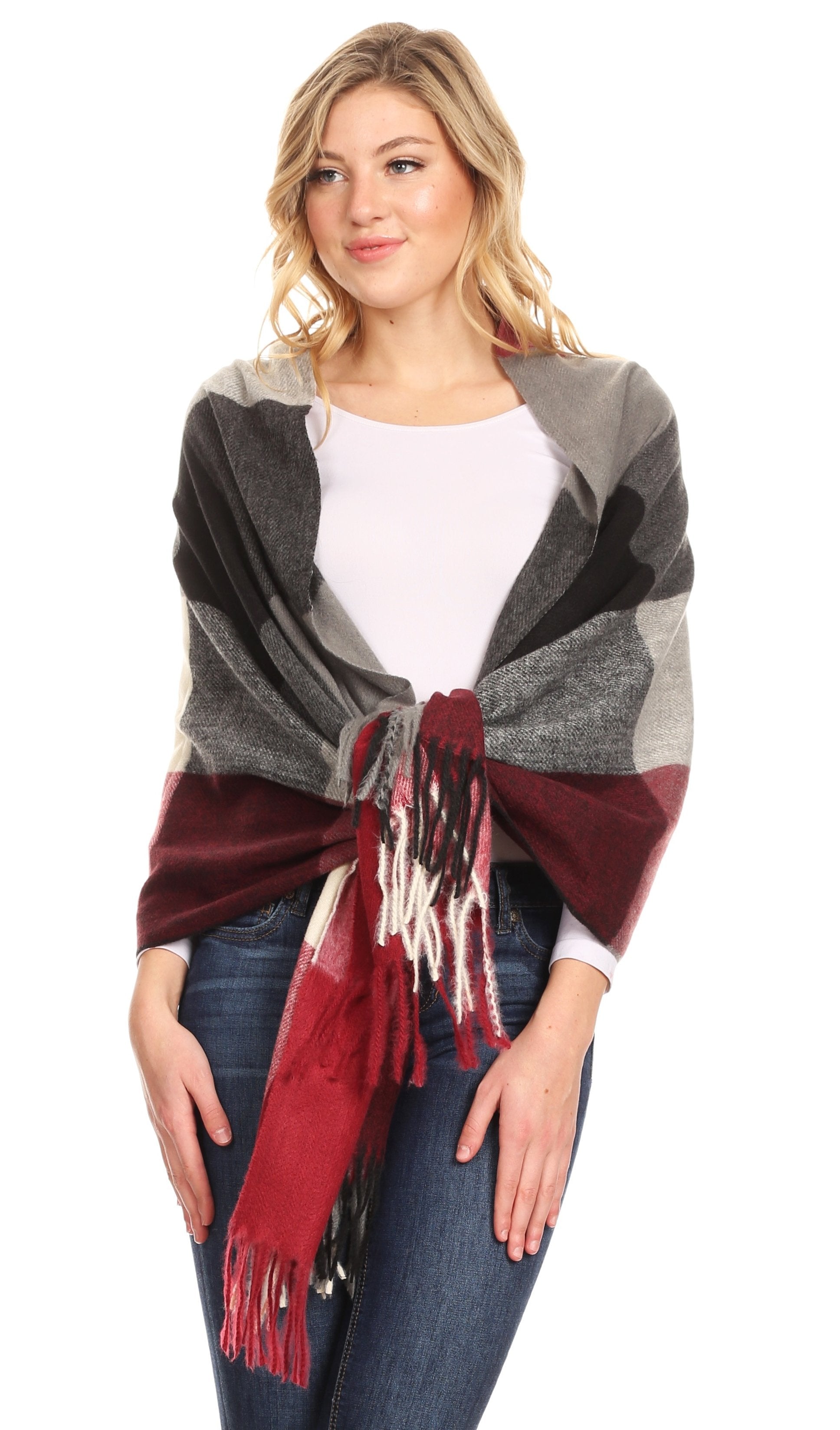 Sakkas Martinna Women's Winter Warm Super Soft and Light Pattern Shawl Scarf Wrap - Concordia Style Boutique