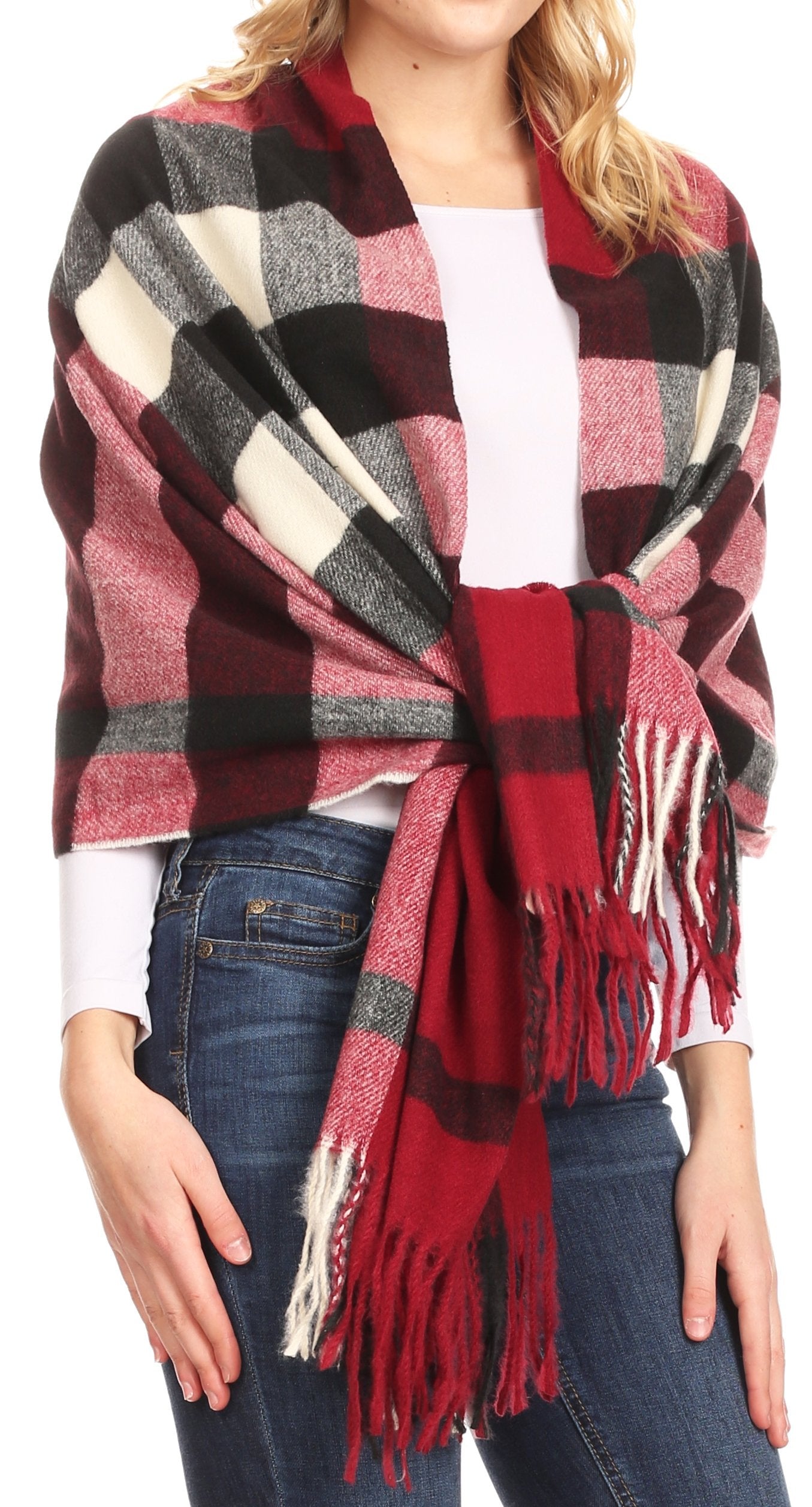 Sakkas Martinna Women's Winter Warm Super Soft and Light Pattern Shawl Scarf Wrap - Concordia Style Boutique