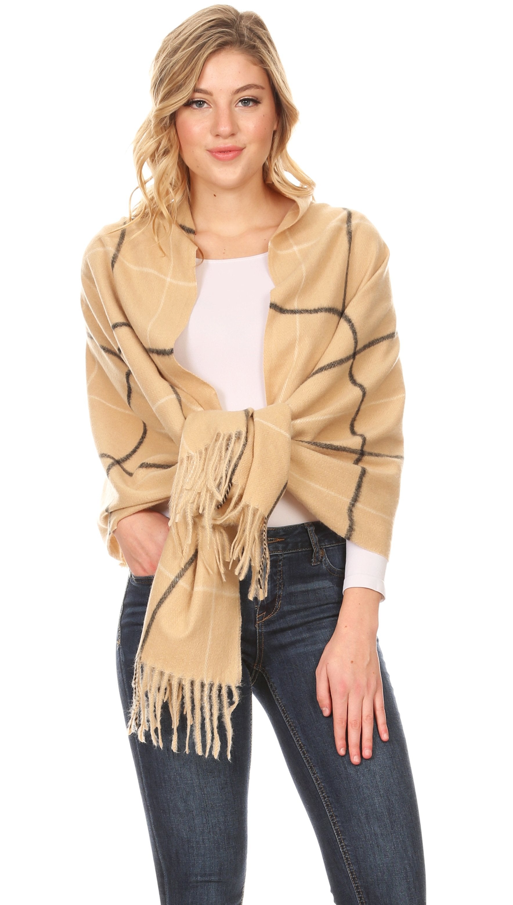 Sakkas Martinna Women's Winter Warm Super Soft and Light Pattern Shawl Scarf Wrap - Concordia Style Boutique