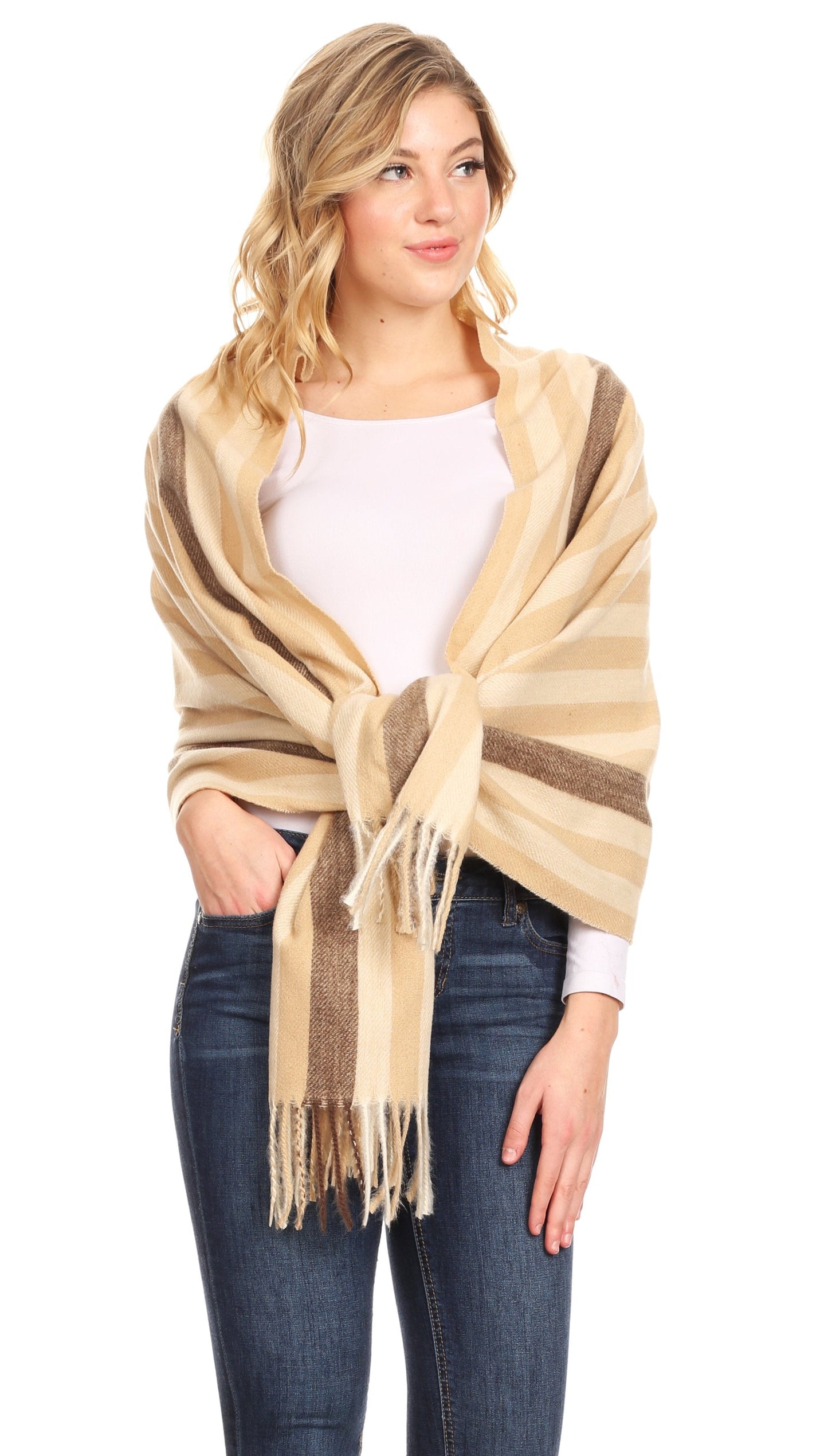 Sakkas Martinna Women's Winter Warm Super Soft and Light Pattern Shawl Scarf Wrap - Concordia Style Boutique