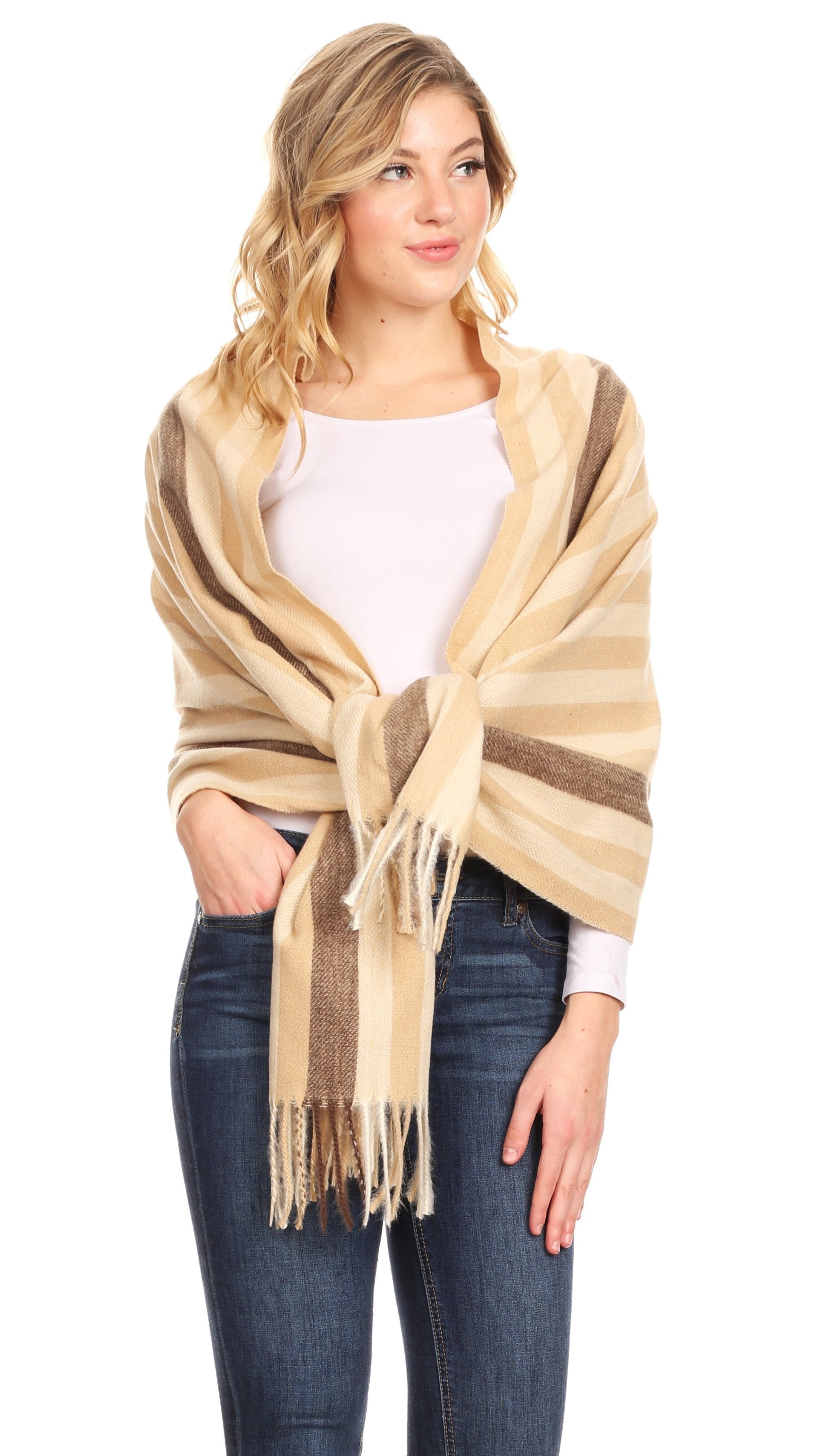 Sakkas Martinna Women's Winter Warm Super Soft and Light Pattern Shawl Scarf Wrap - Concordia Style Boutique