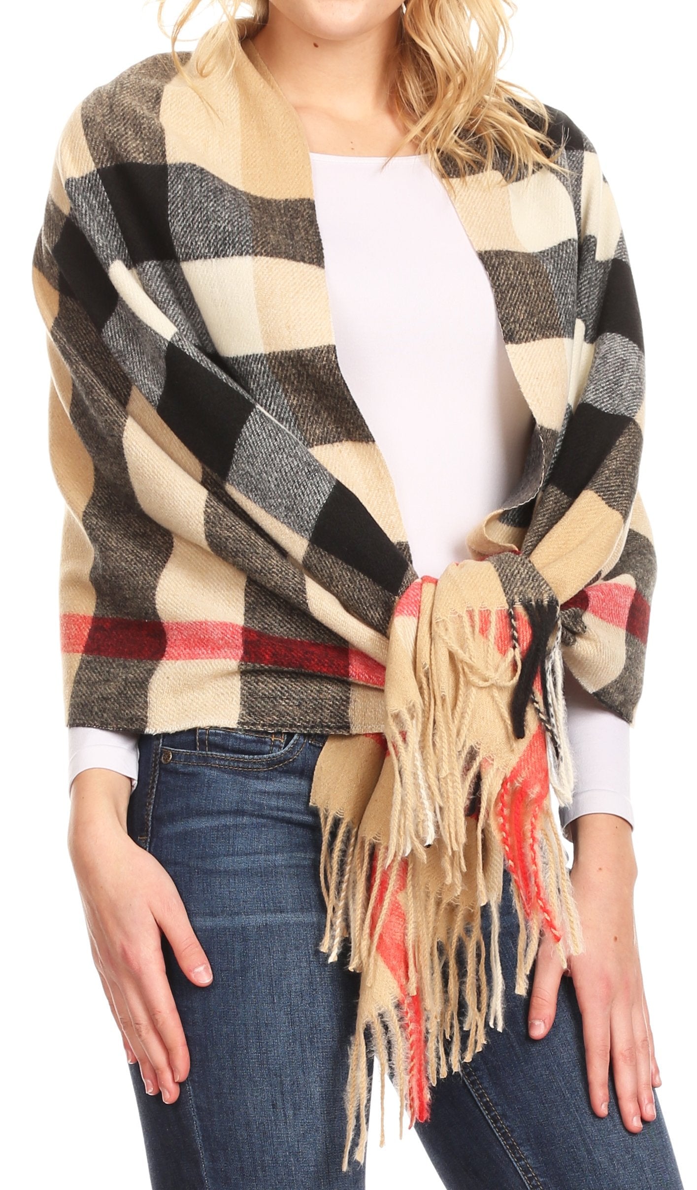 Sakkas Martinna Women's Winter Warm Super Soft and Light Pattern Shawl Scarf Wrap - Concordia Style Boutique