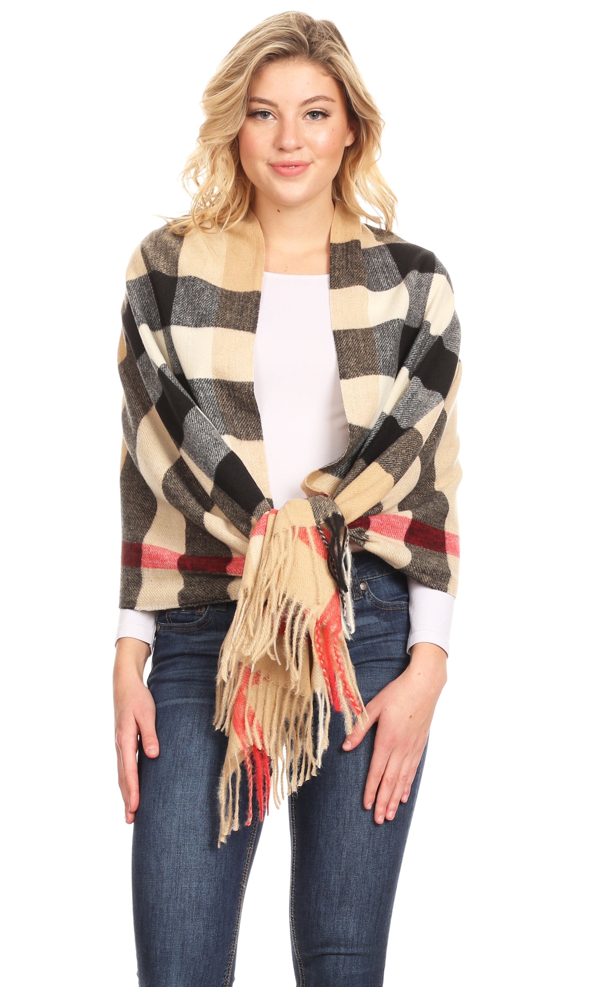 Sakkas Martinna Women's Winter Warm Super Soft and Light Pattern Shawl Scarf Wrap - Concordia Style Boutique