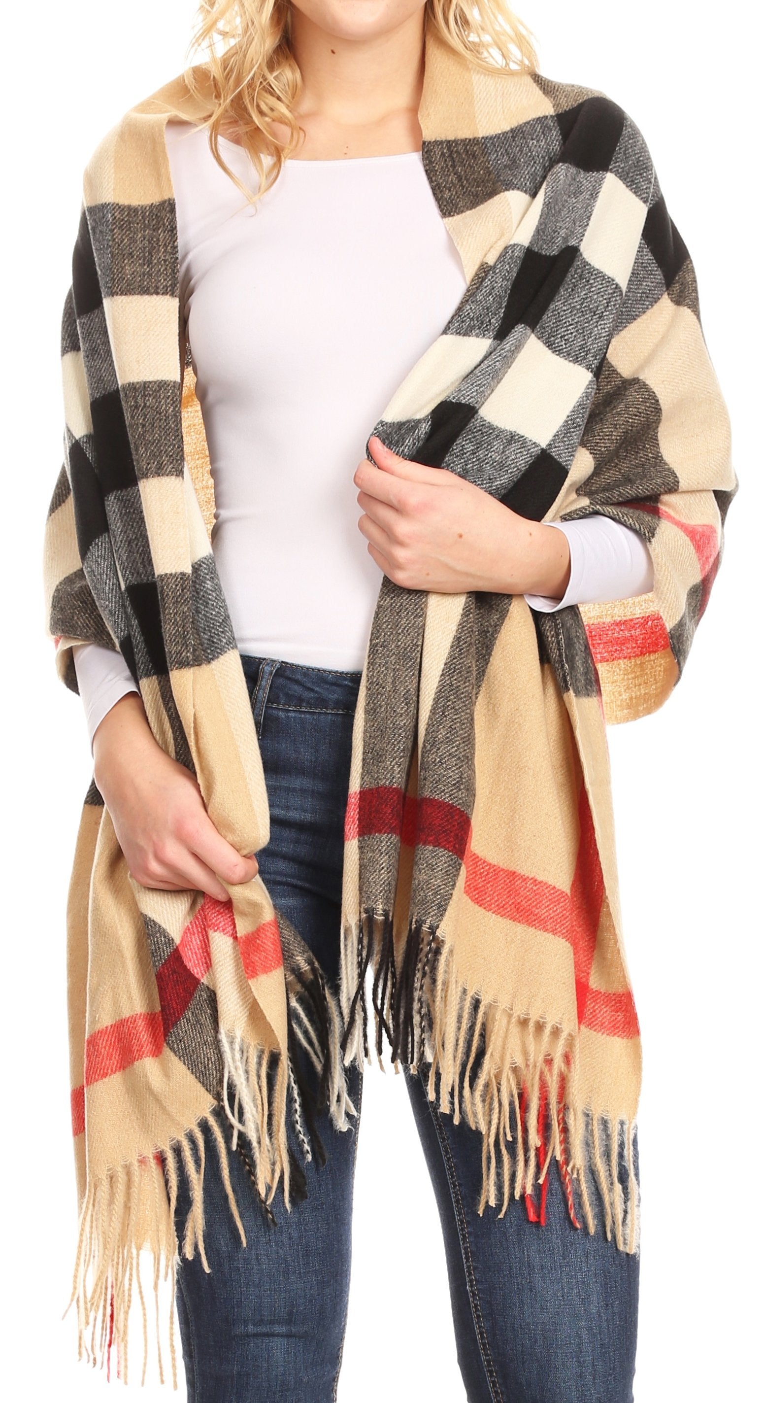 Sakkas Martinna Women's Winter Warm Super Soft and Light Pattern Shawl Scarf Wrap - Concordia Style Boutique