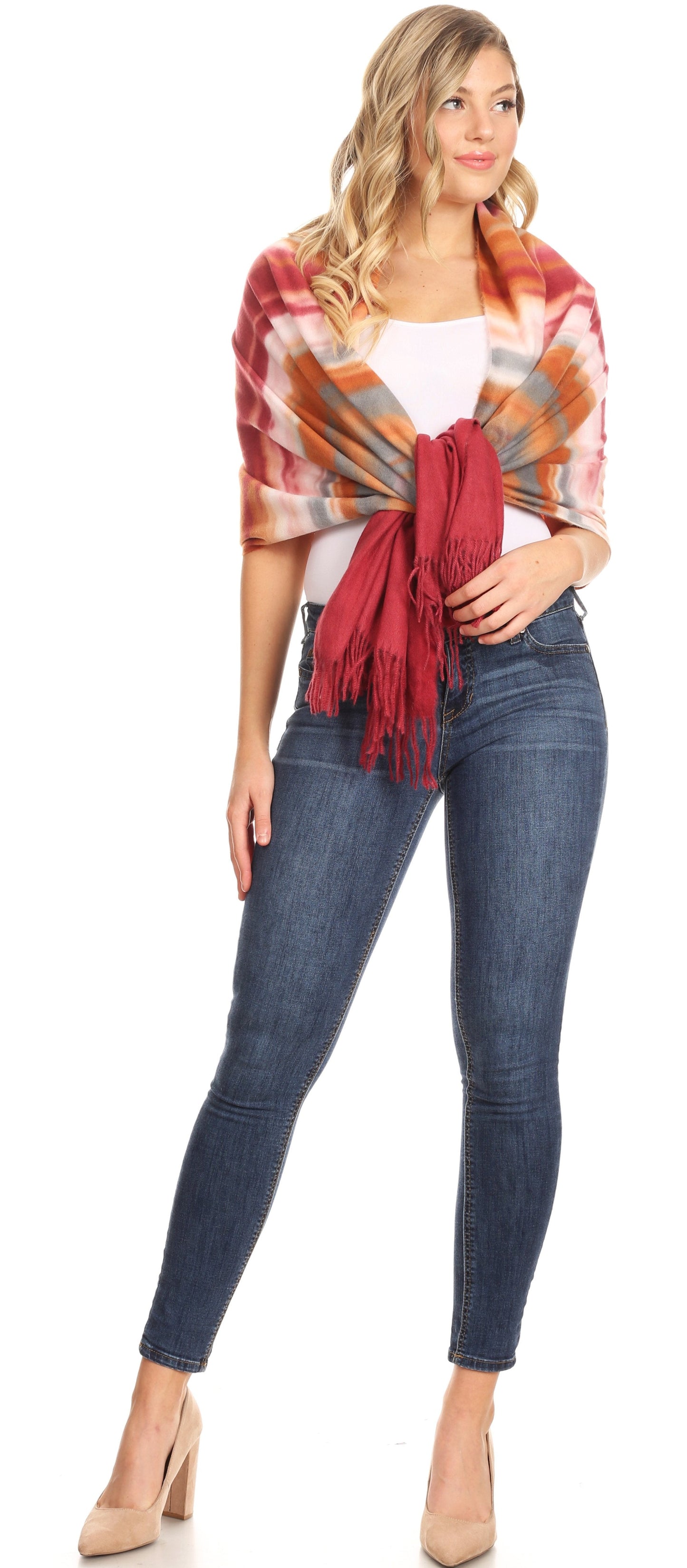 Sakkas Martinna Women's Winter Warm Super Soft and Light Pattern Shawl Scarf Wrap - Concordia Style Boutique