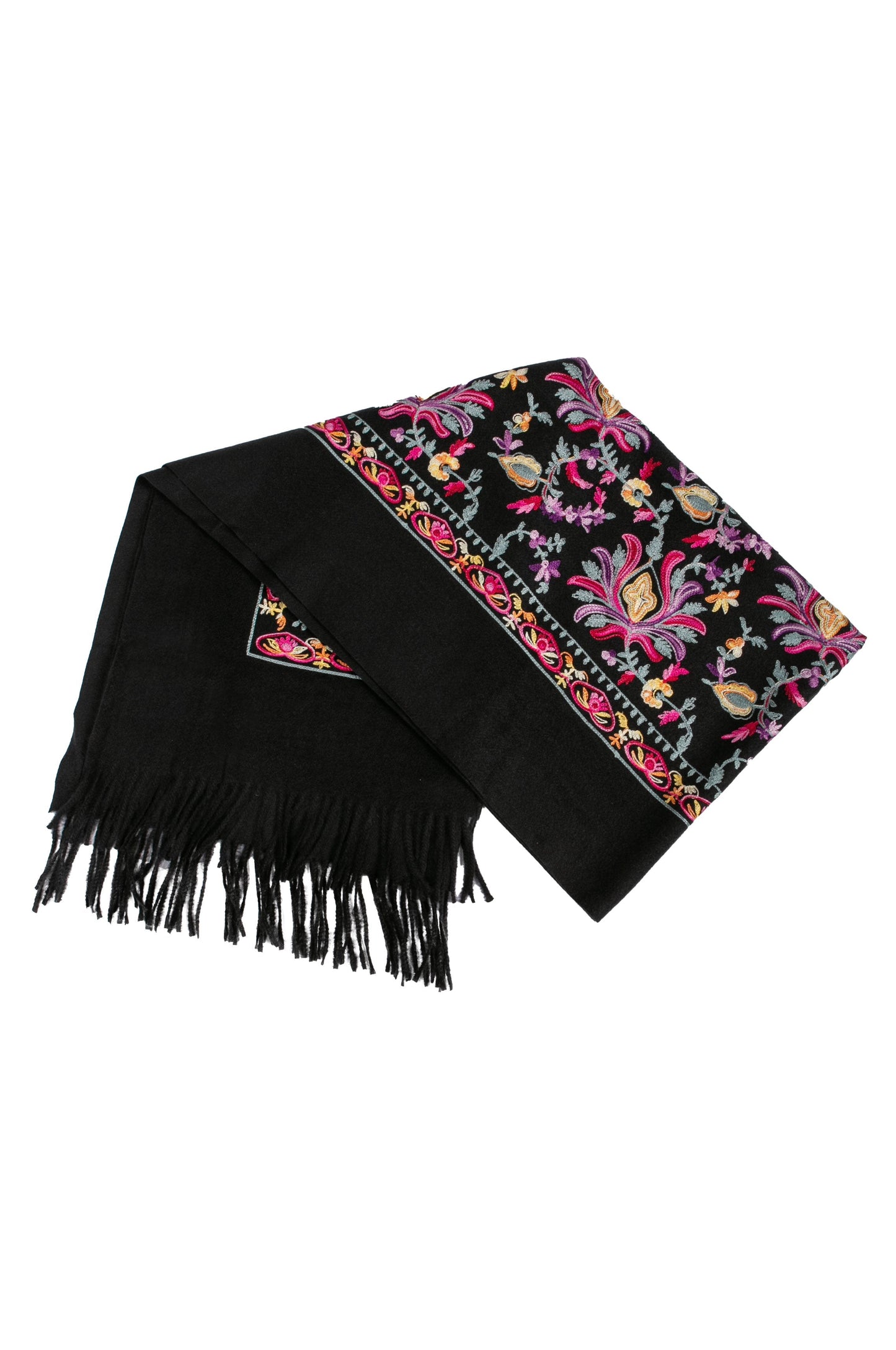 Sakkas Ginata Women's Large Casual Super Soft Embroidery Scarf Shawl Wrap Stole - Concordia Style Boutique