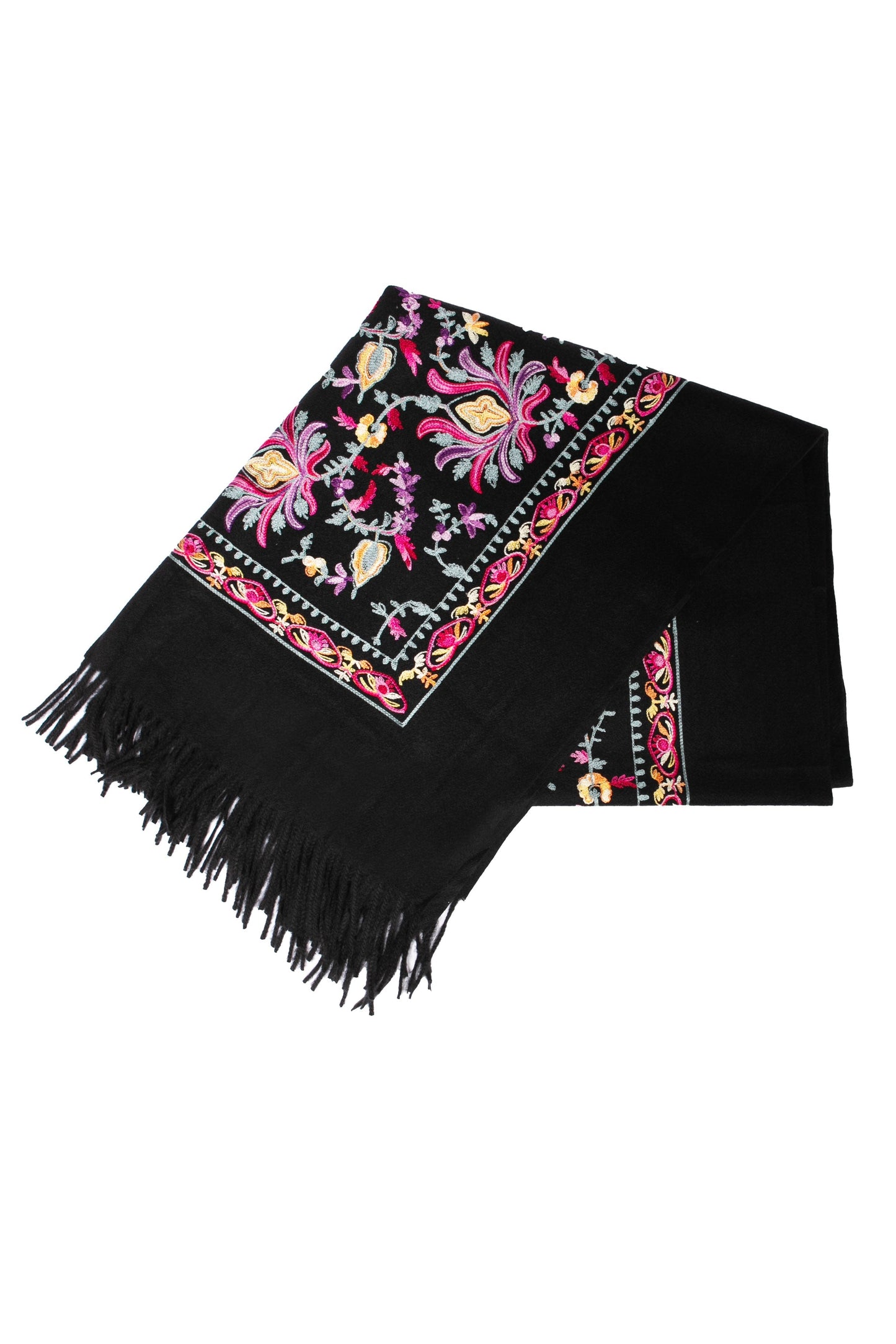 Sakkas Ginata Women's Large Casual Super Soft Embroidery Scarf Shawl Wrap Stole - Concordia Style Boutique