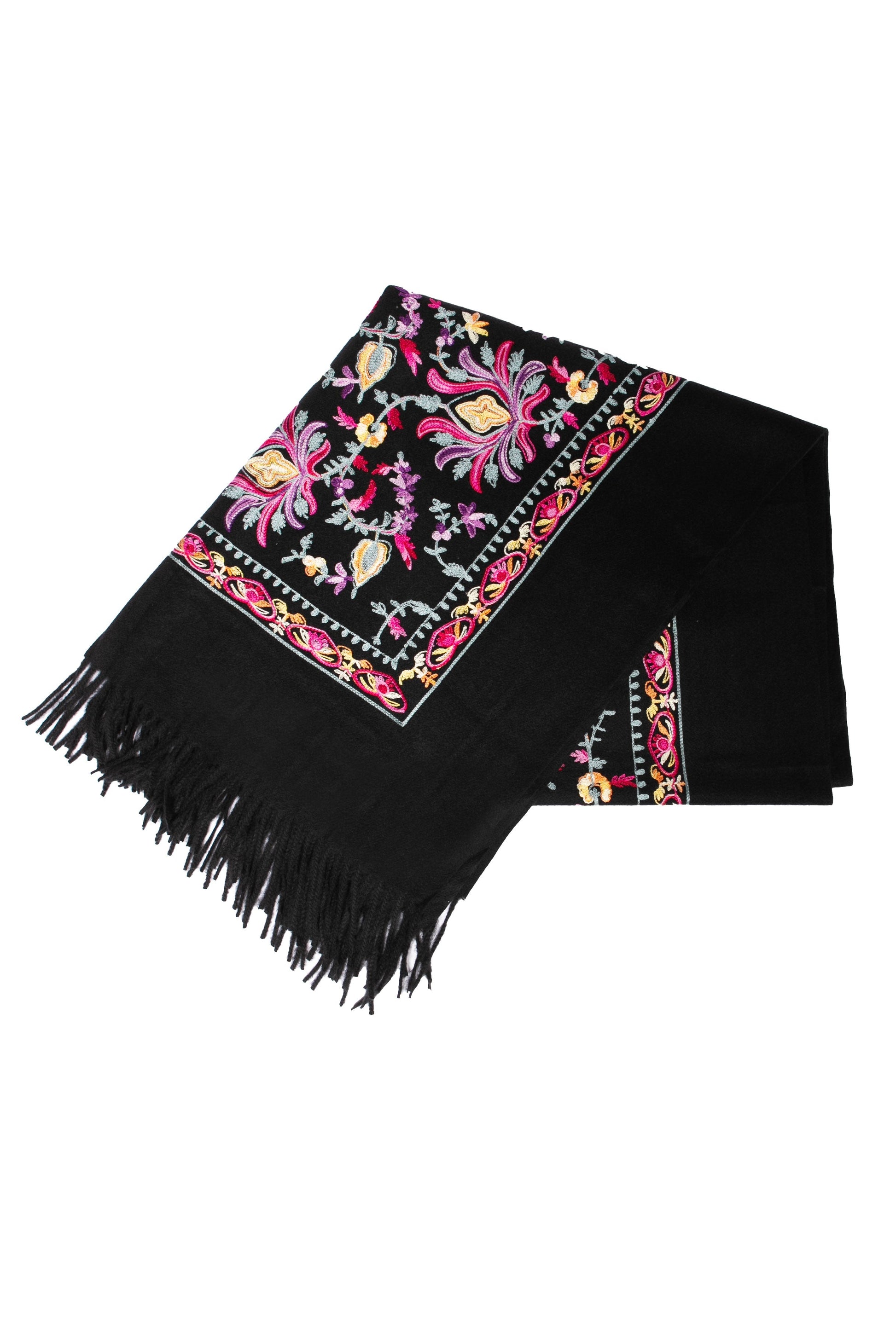 Sakkas Ginata Women's Large Casual Super Soft Embroidery Scarf Shawl Wrap Stole - Concordia Style Boutique