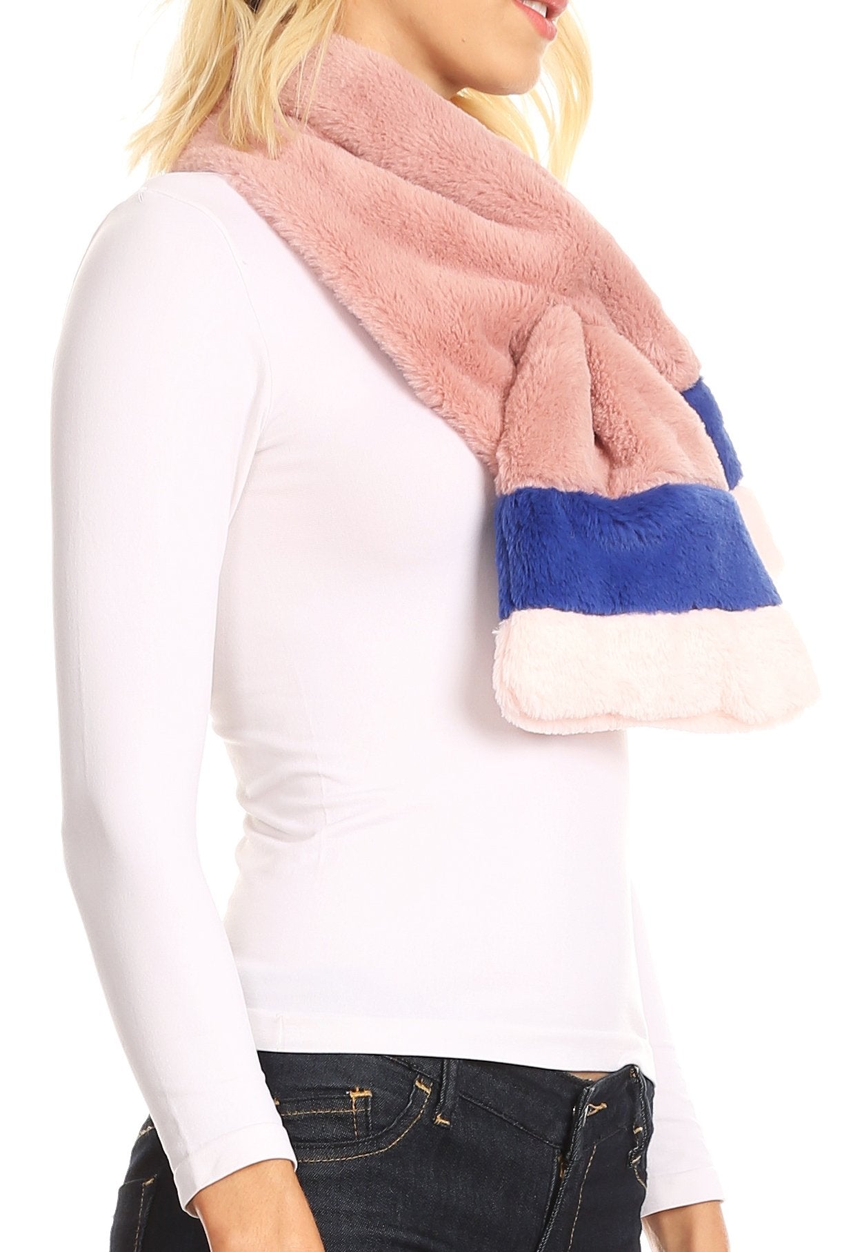 Sakkas Colette Faux Mink Warm Winter Soft Luxurious KeyHole Scarf - Concordia Style Boutique