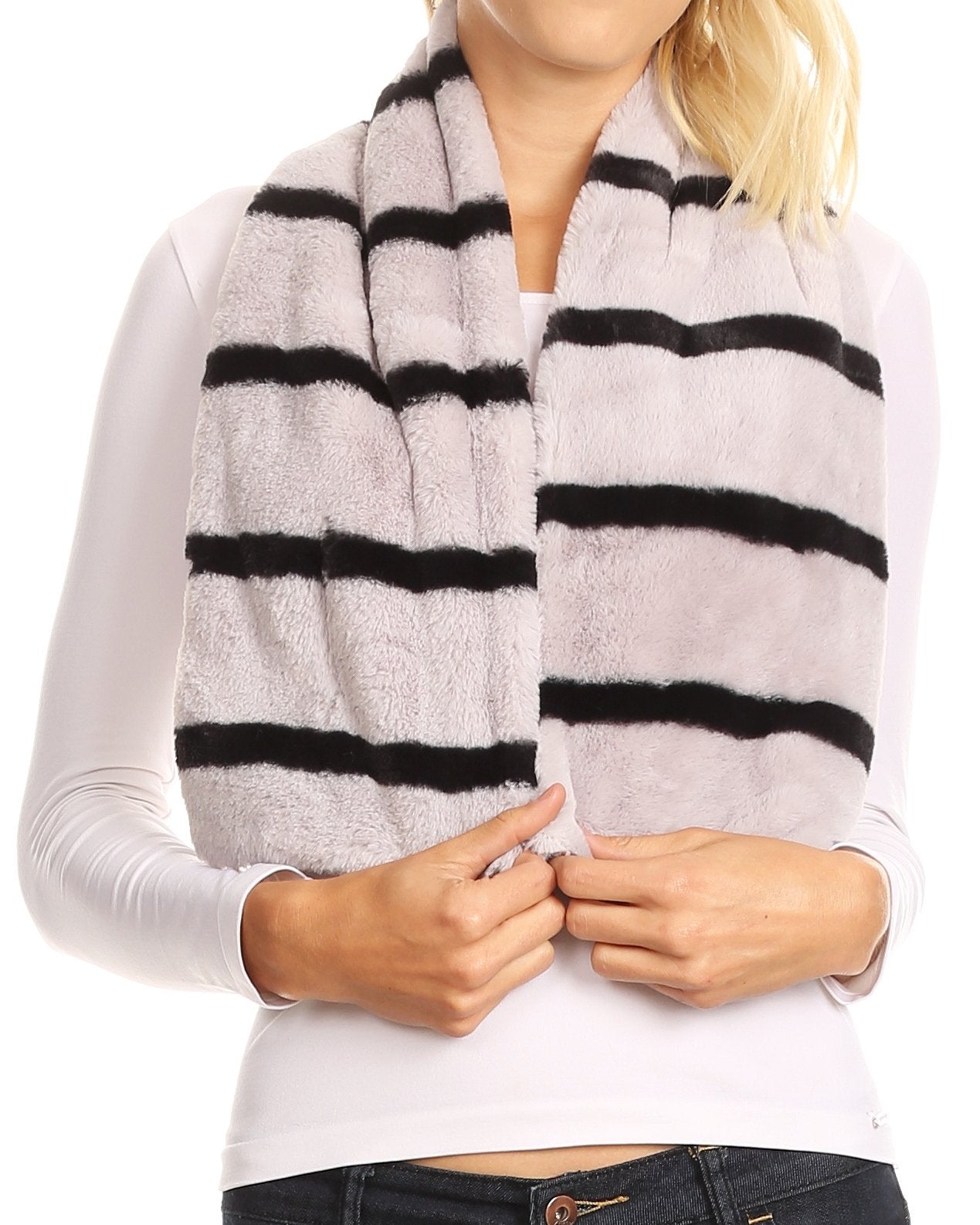 Sakkas Colette Faux Mink Warm Winter Soft Luxurious KeyHole Scarf - Concordia Style Boutique