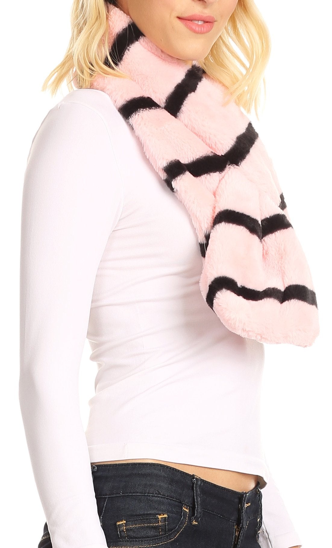 Sakkas Colette Faux Mink Warm Winter Soft Luxurious KeyHole Scarf - Concordia Style Boutique