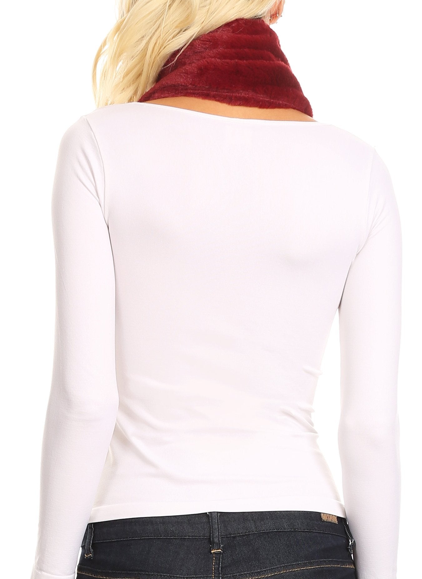 Sakkas Colette Faux Mink Warm Winter Soft Luxurious KeyHole Scarf - Concordia Style Boutique