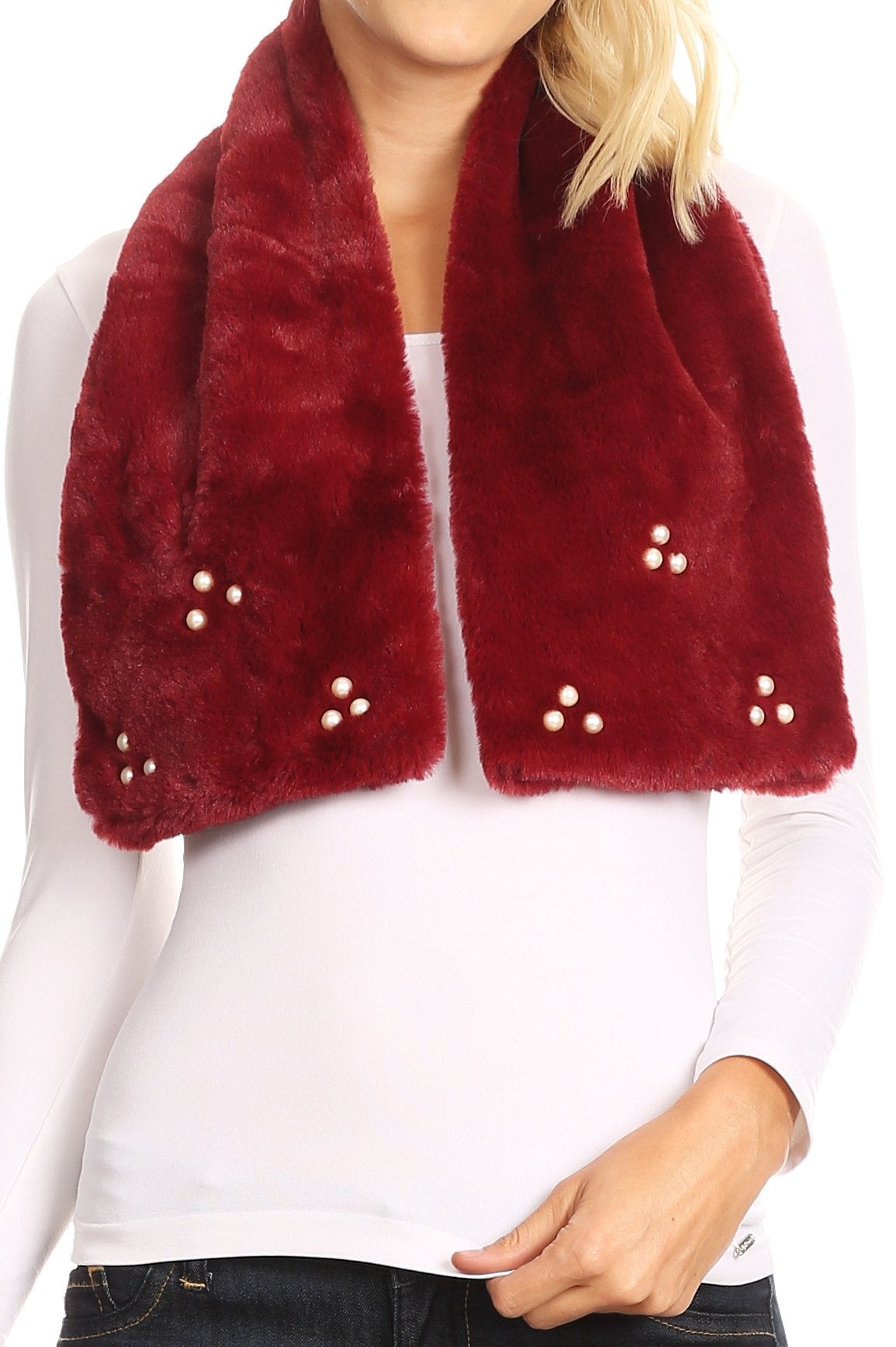 Sakkas Colette Faux Mink Warm Winter Soft Luxurious KeyHole Scarf - Concordia Style Boutique