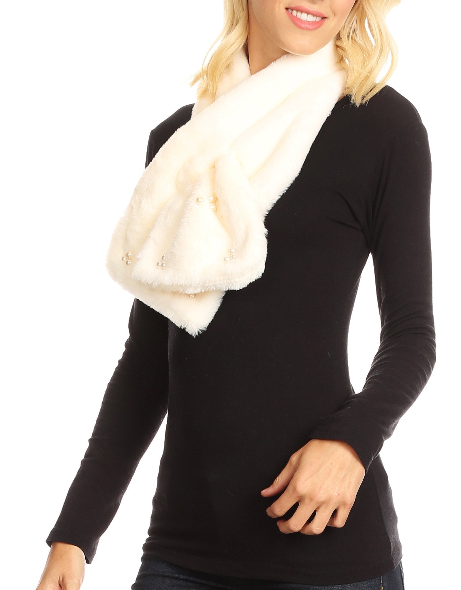 Sakkas Colette Faux Mink Warm Winter Soft Luxurious KeyHole Scarf - Concordia Style Boutique