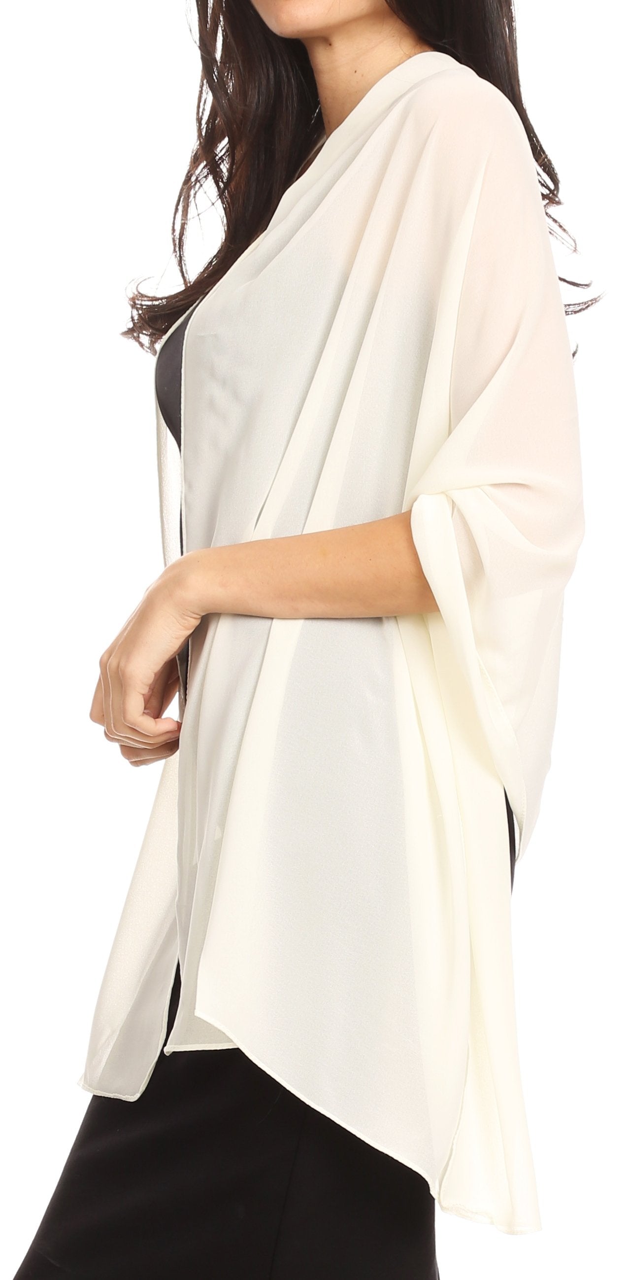 Sakkas Jona Women Soft Sheer Chiffon Bridal Wedding Evening Scarf Shawl Wrap Stole - Concordia Style Boutique